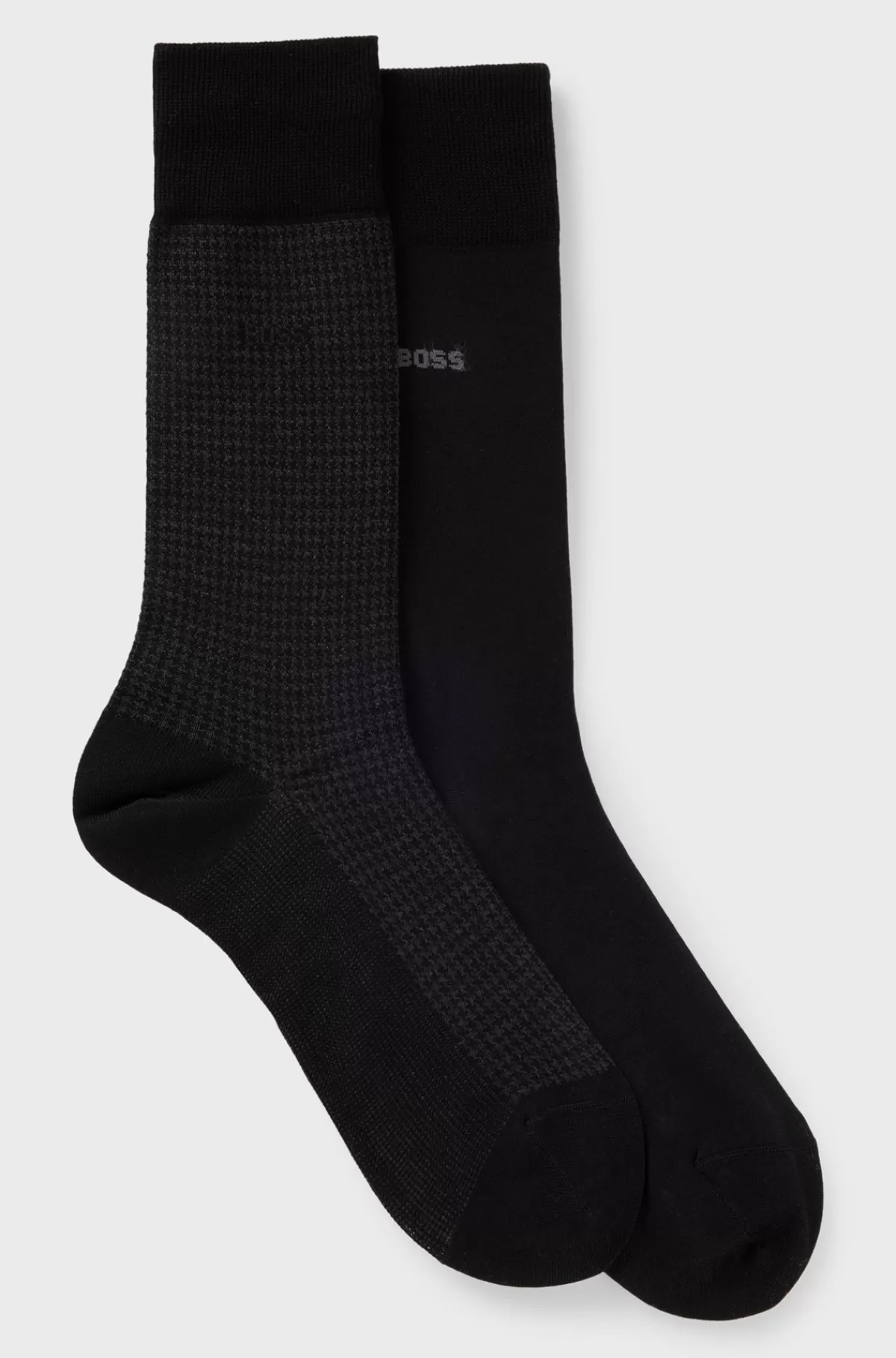 HUGO BOSS Pakke Med To Sæt Strømper I Bomuldsblanding Sort Fashion