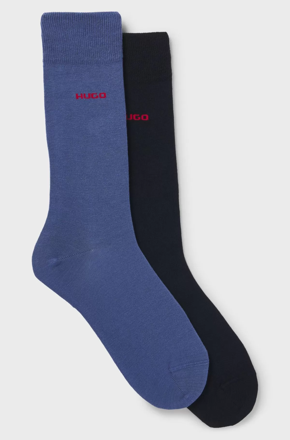 HUGO BOSS Pakke Med To Sæt Strømper I En Bomuldsblanding Blå Clearance