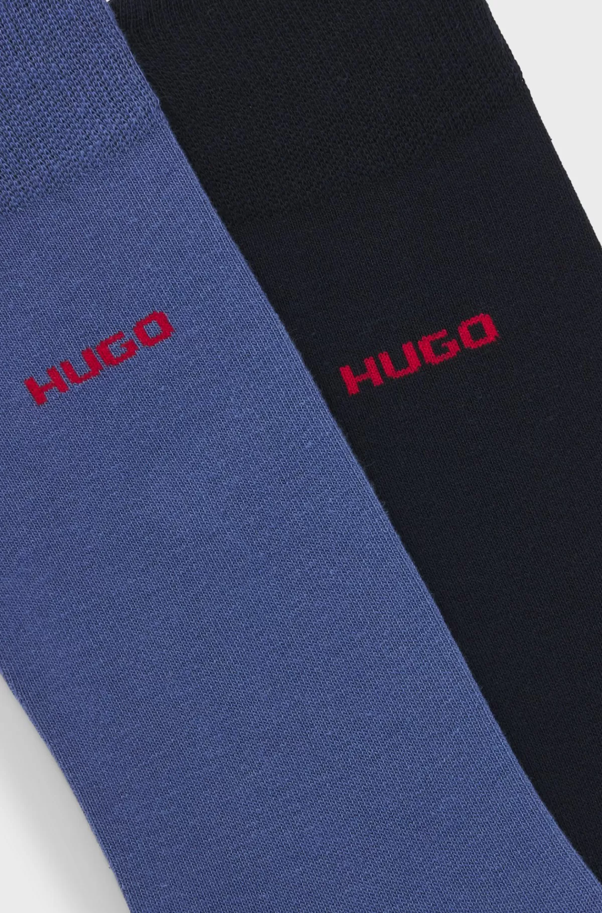HUGO BOSS Pakke Med To Sæt Strømper I En Bomuldsblanding Blå Clearance