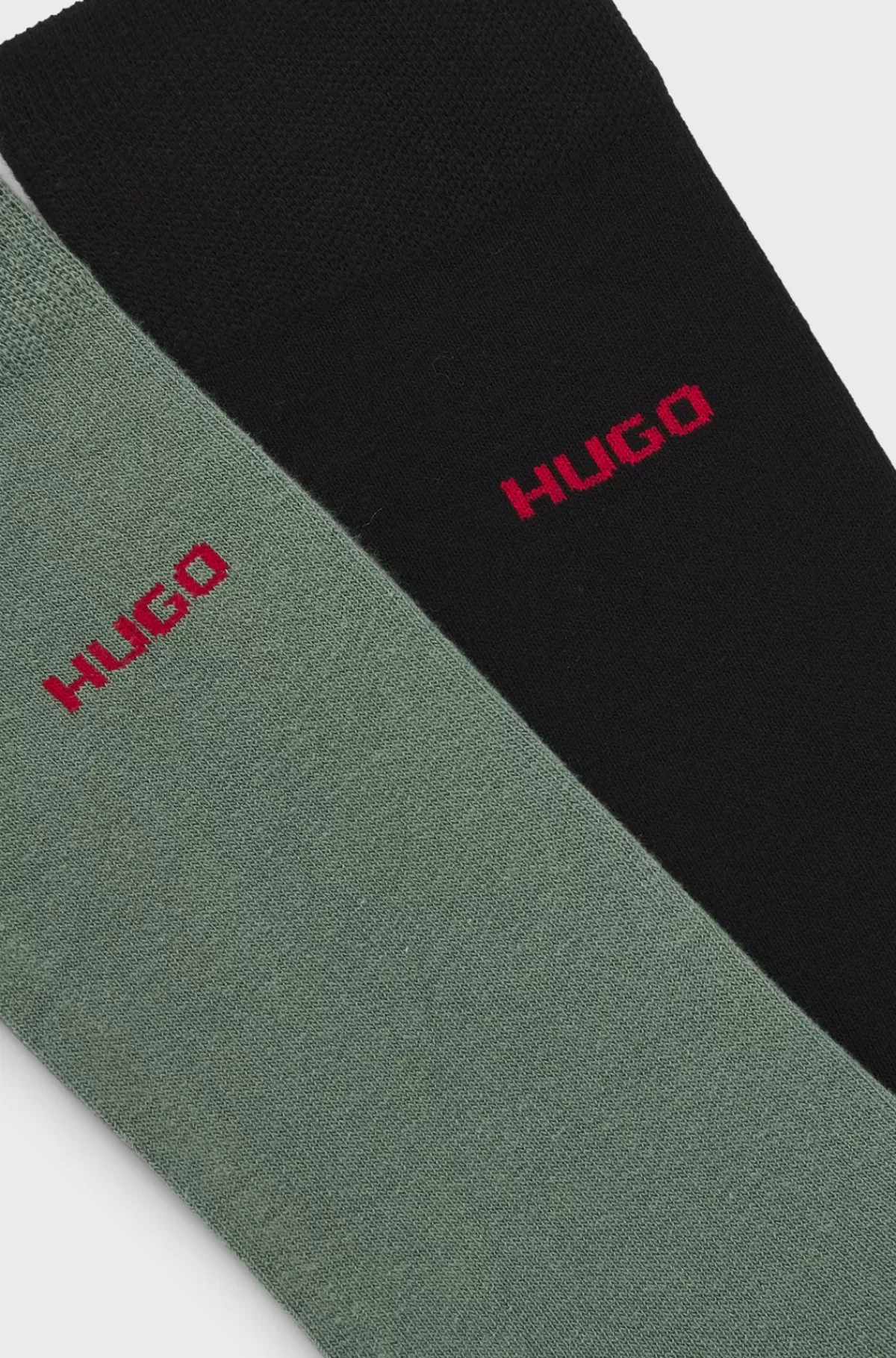 HUGO BOSS Pakke Med To Sæt Strømper I En Bomuldsblanding Sort/grøn Flash Sale