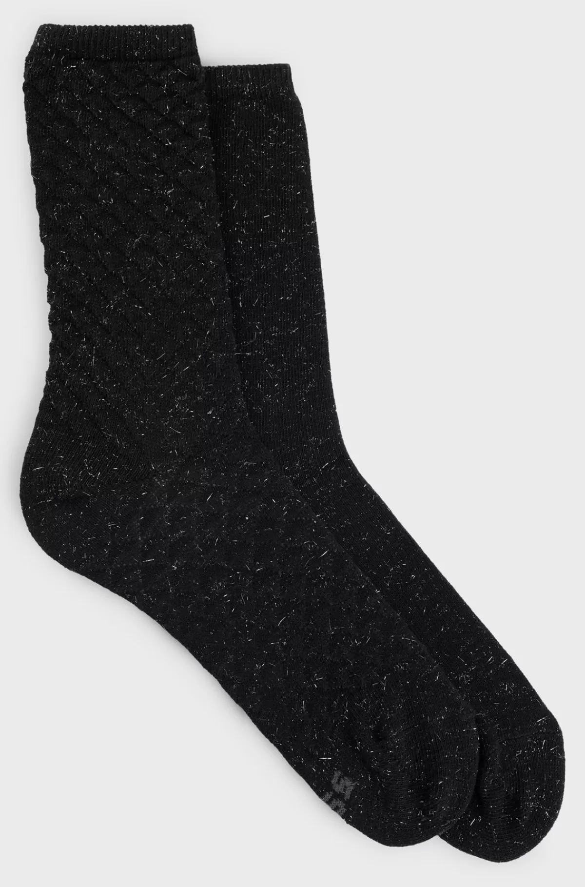 HUGO BOSS Pakke Med To Strømper I Almindelig Længde Og Glittereffekt Sort Discount