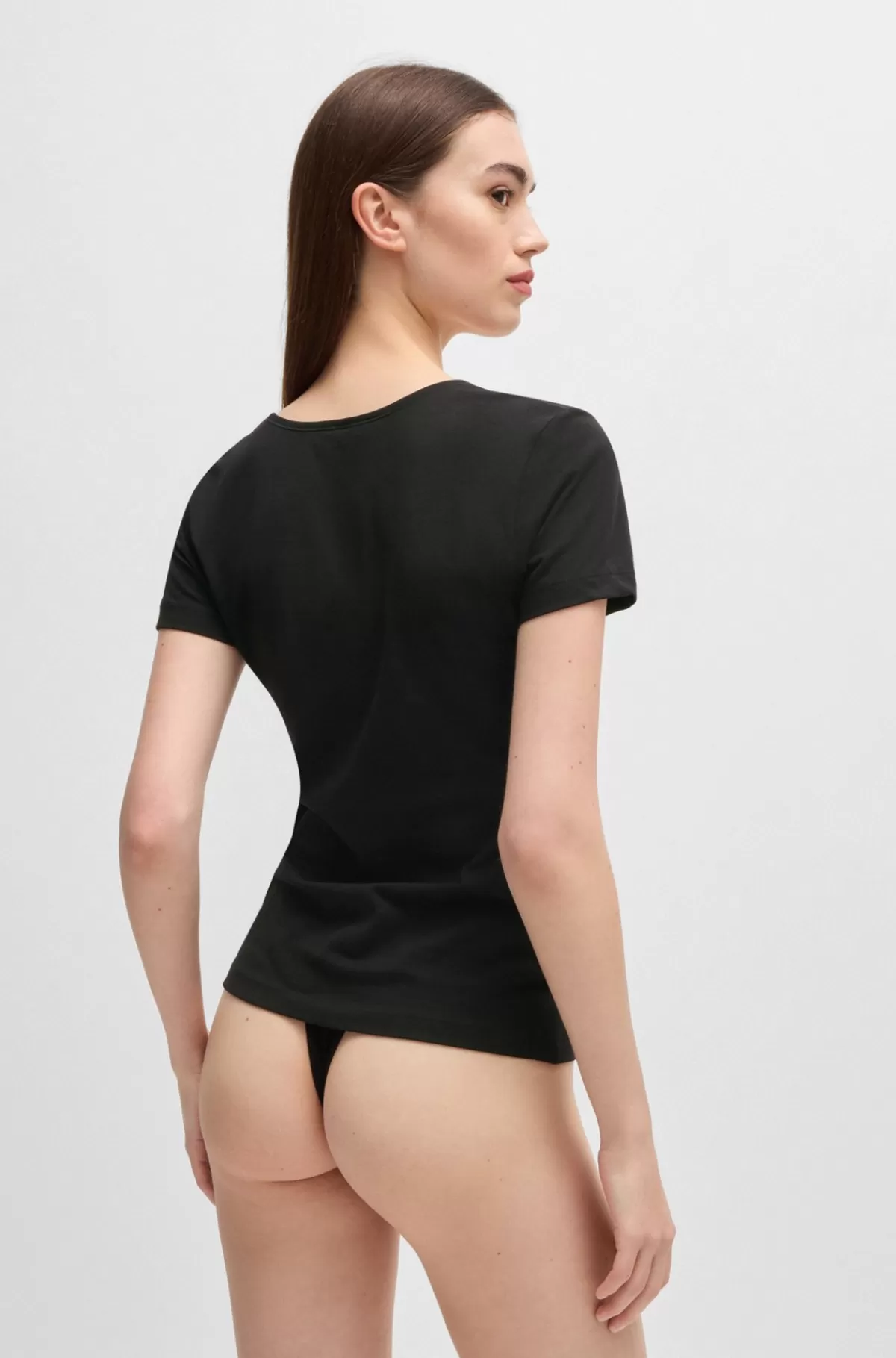 HUGO BOSS Pakke Med To T-shirts I Bomuld Med Stræk Og Logo Sort Hot