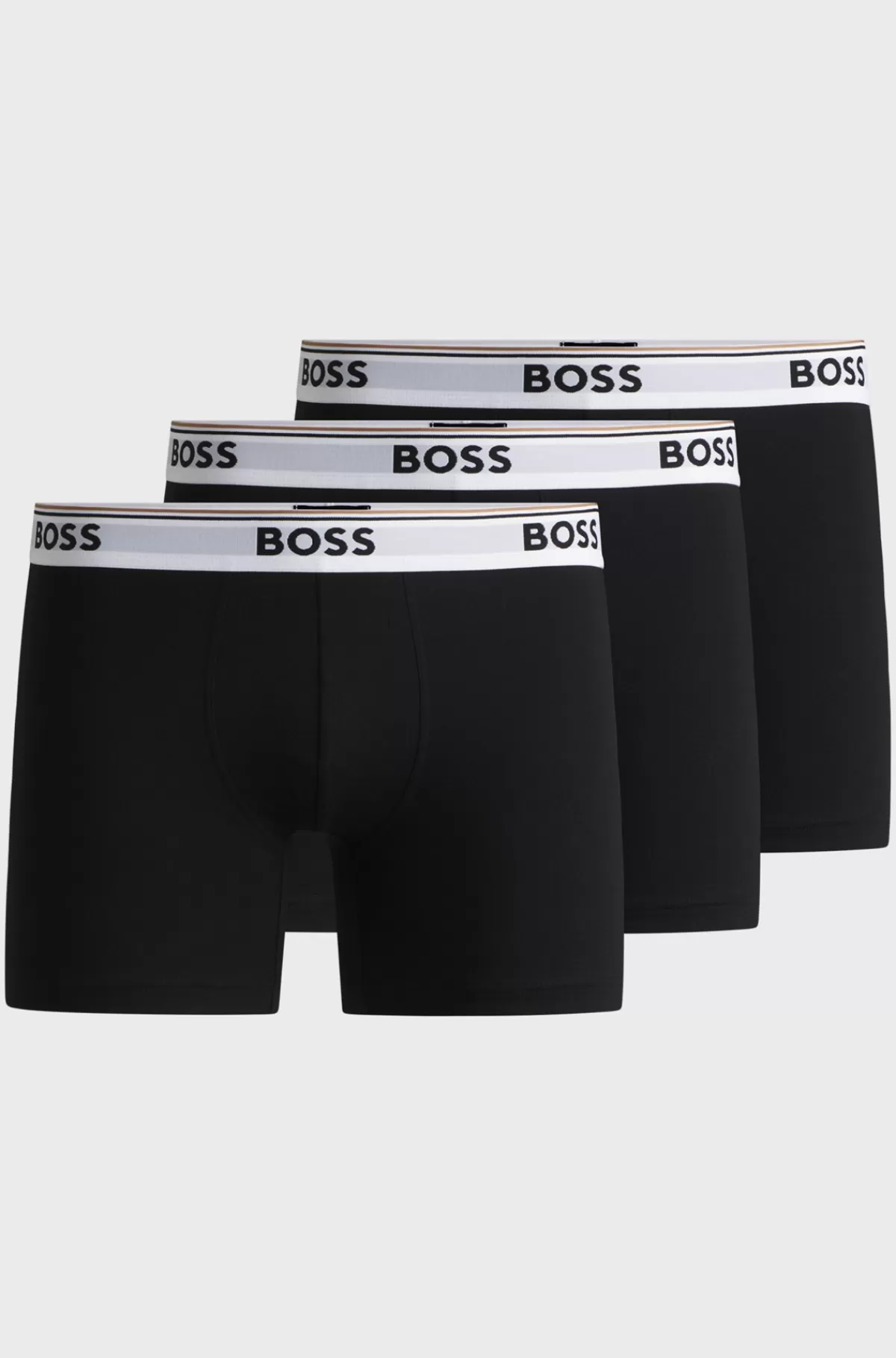 HUGO BOSS Pakke Med Tre Boxer-underbukser I Bomuld Med Stræk Med Logoer Sort Hot