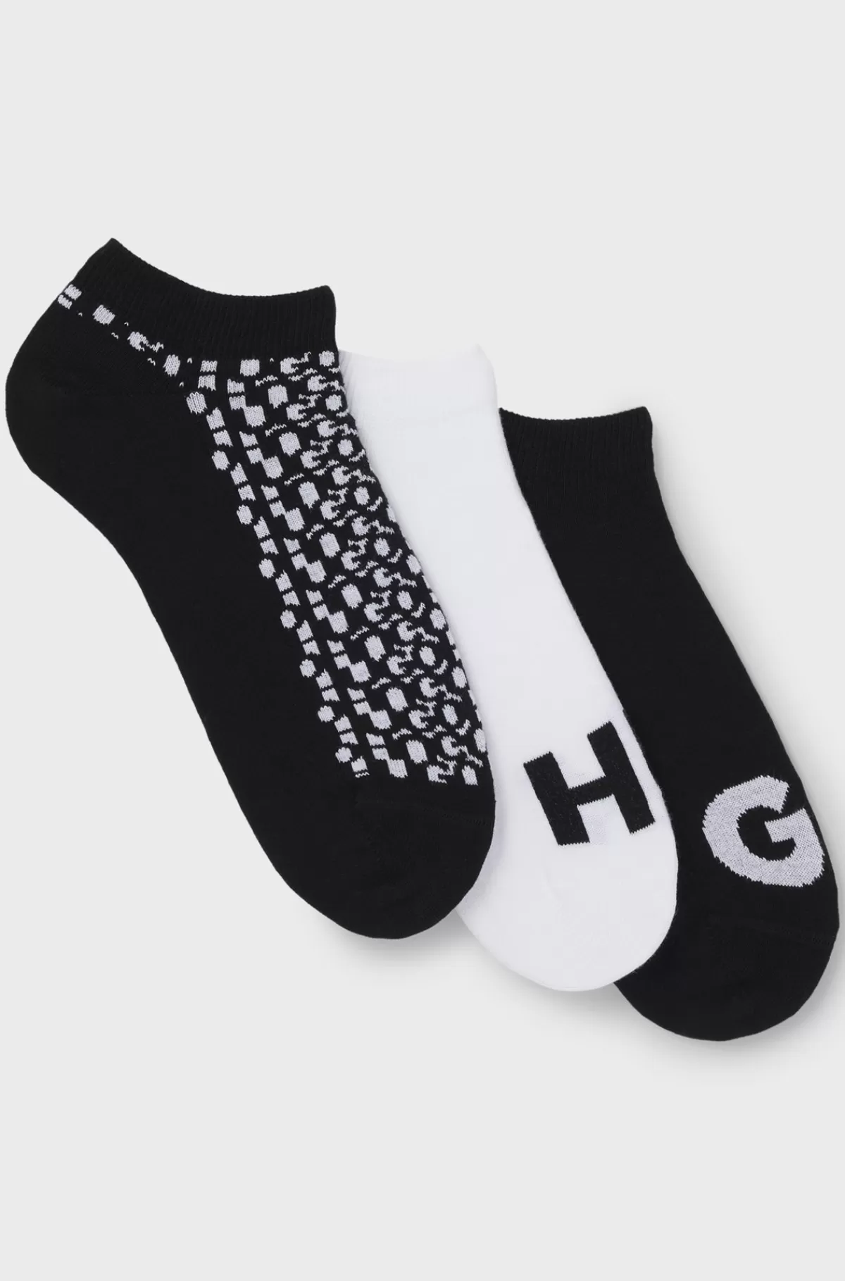 HUGO BOSS Pakke Med Tre Par Strømper I En Bomuldsblanding Sort Sale