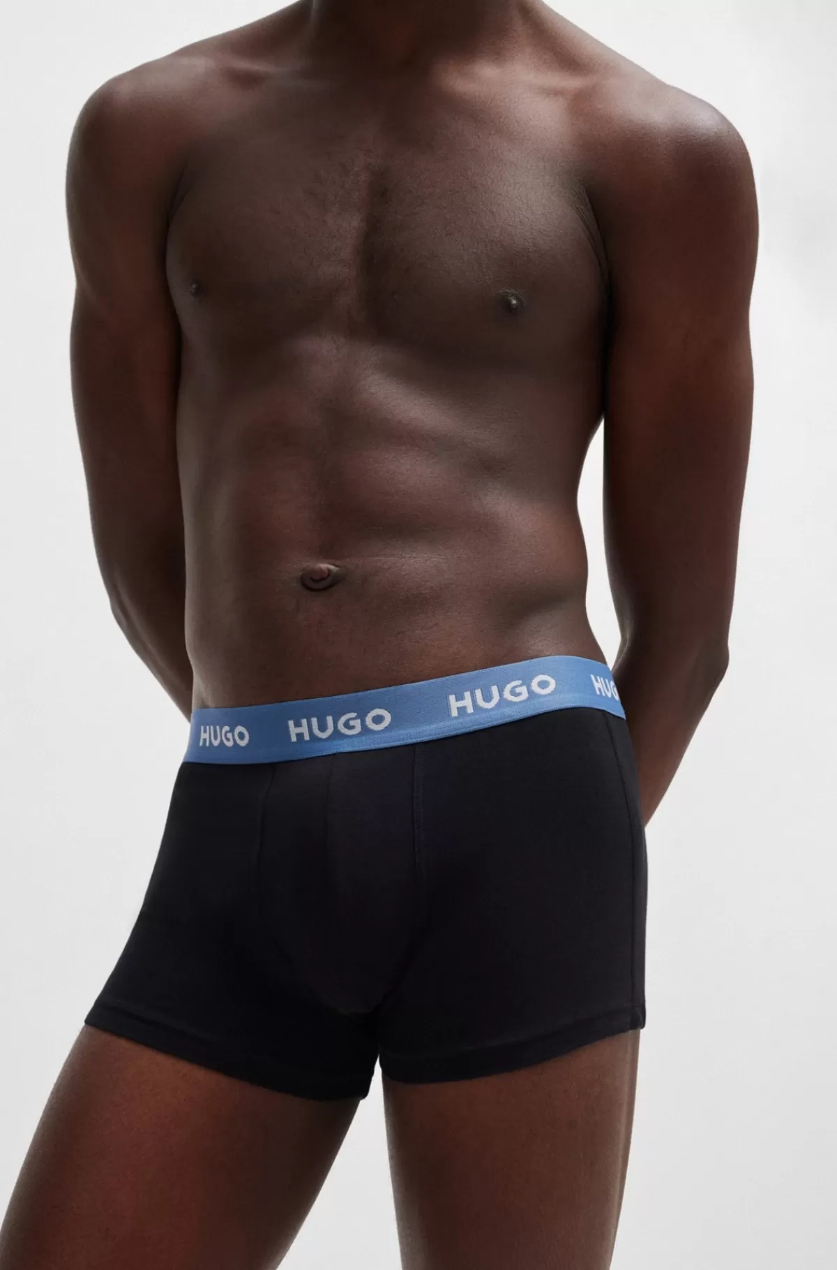 HUGO BOSS Pakke Med Tre Par Underbukser I Bomuld Med Stræk Og Linning Med Logo Sort Fashion