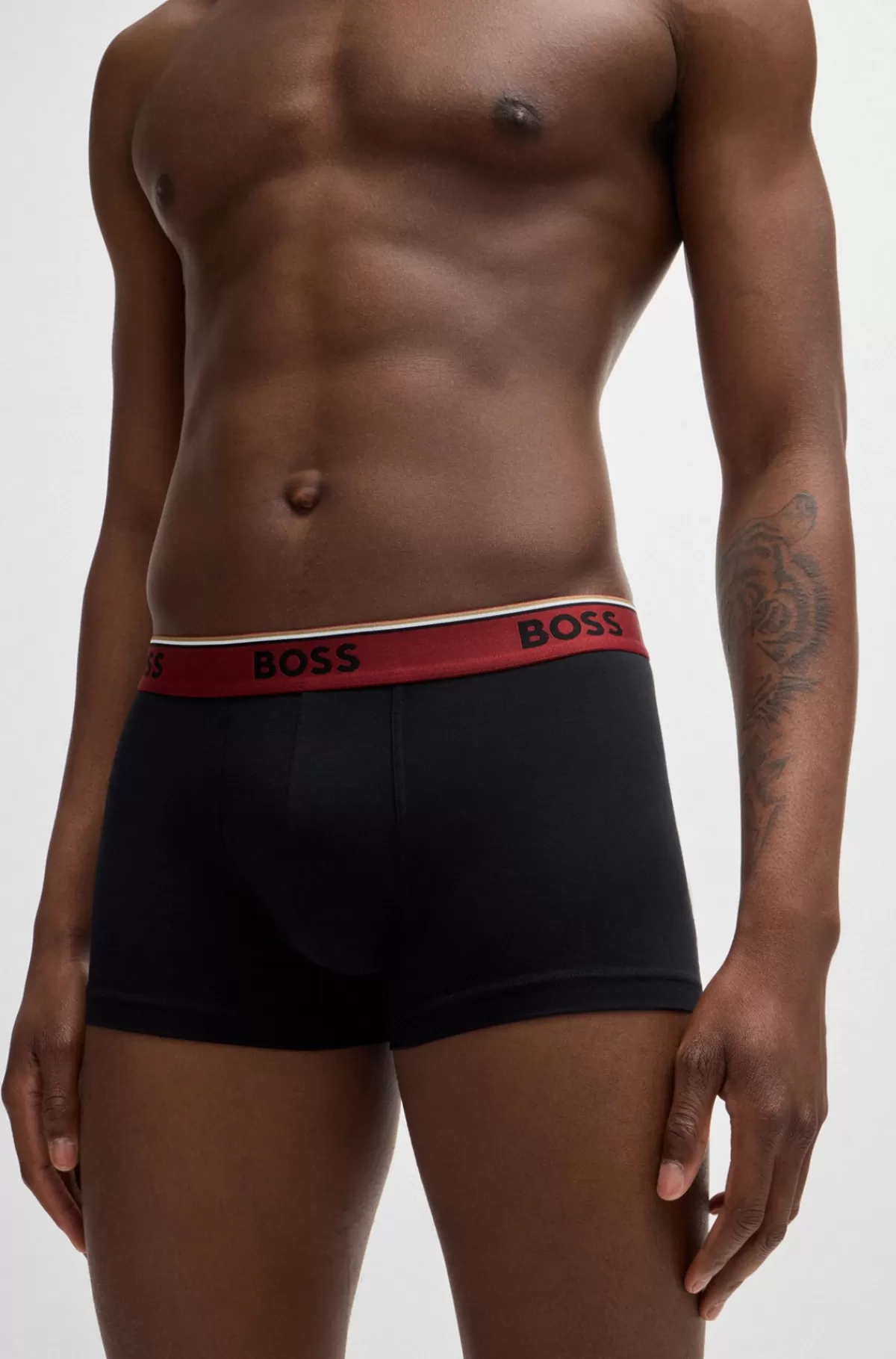 HUGO BOSS Pakke Med Tre Par Underbukser I Bomuld Med Stræk Og Linning Med Logo Sort Best Sale