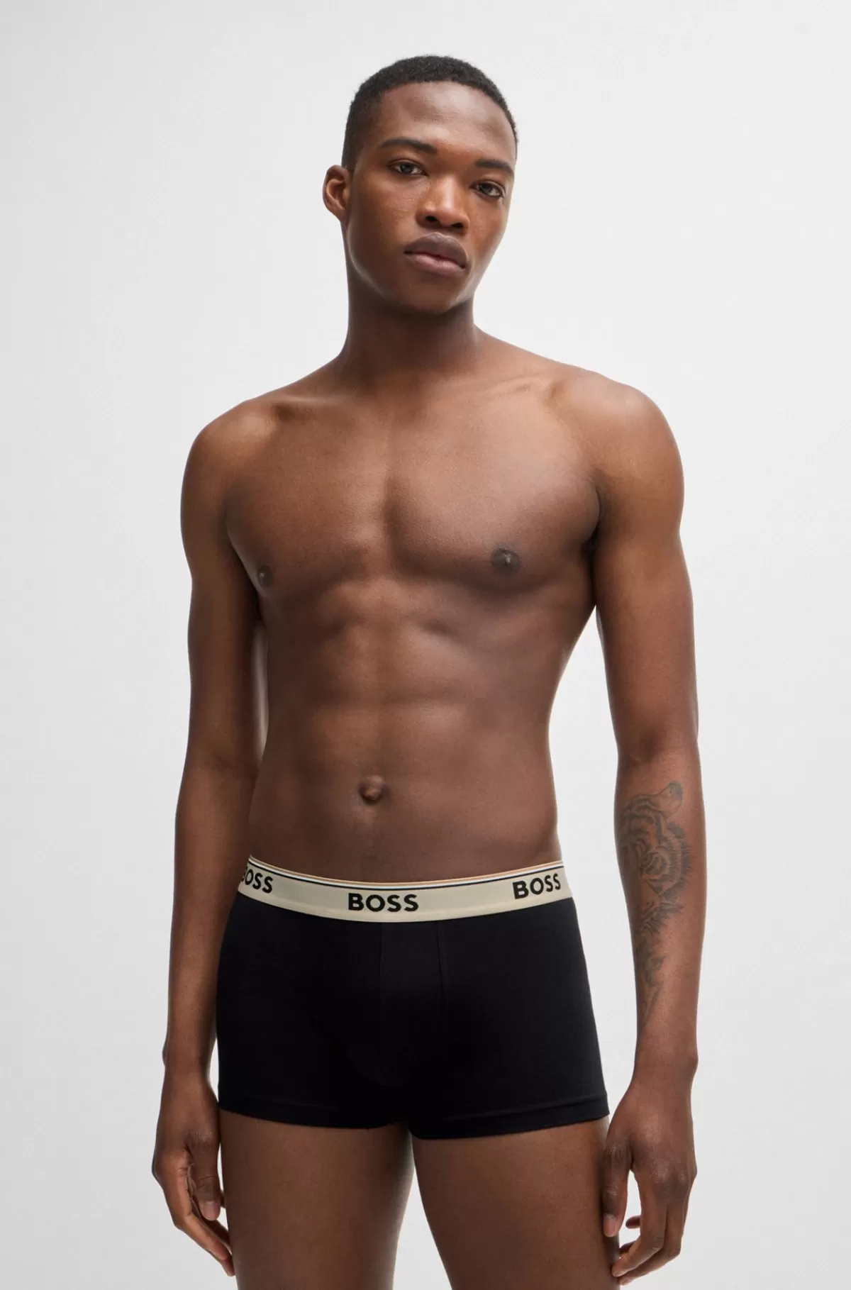 HUGO BOSS Pakke Med Tre Par Underbukser I Bomuld Med Stræk Og Linning Med Logo Sort Best Sale