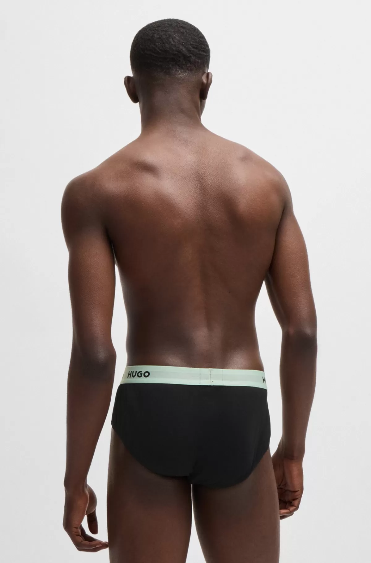 HUGO BOSS Pakke Med Tre Par Underbukser I Bomuld Med Stræk Og Logolinning Sort Discount