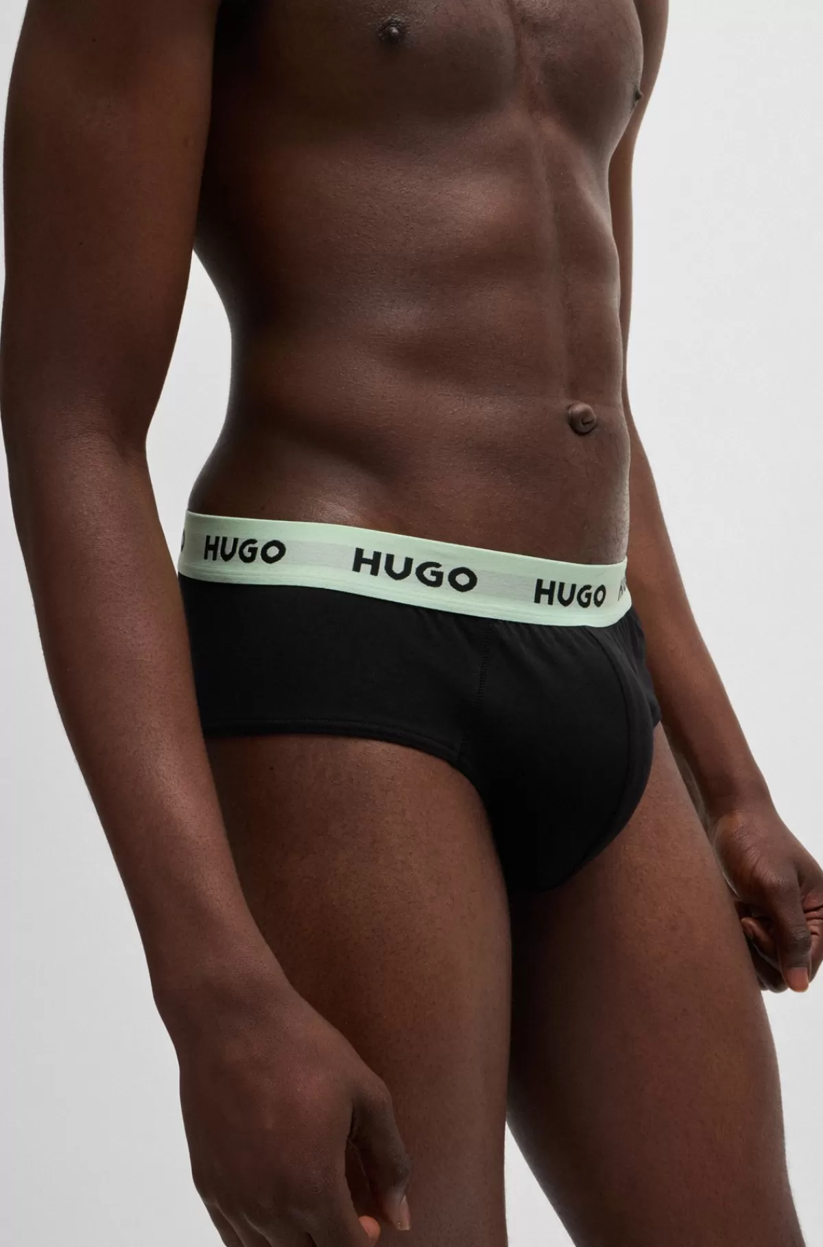 HUGO BOSS Pakke Med Tre Par Underbukser I Bomuld Med Stræk Og Logolinning Sort Discount