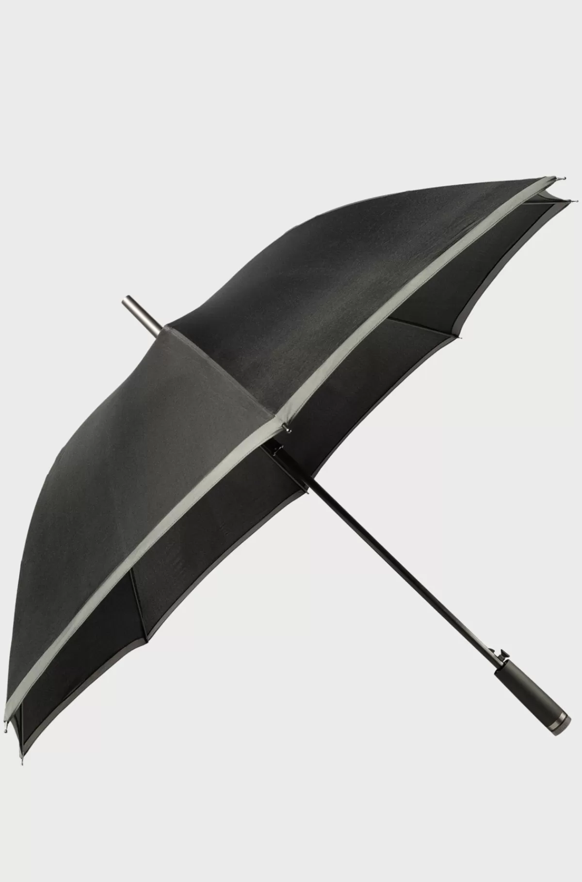 HUGO BOSS Paraply Med Kant I Kontrastfarve. Sort Discount