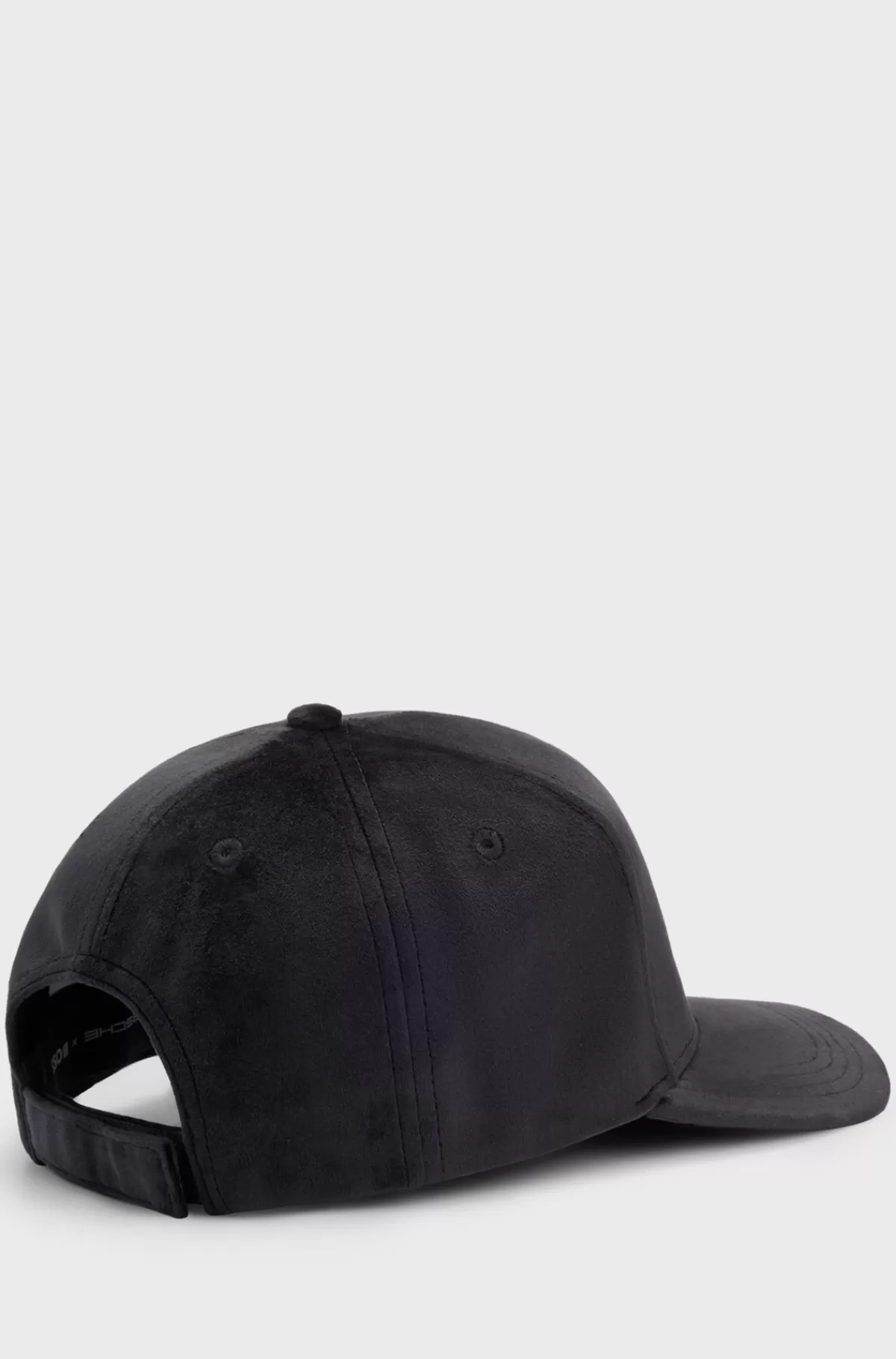 HUGO BOSS Porsche X BOSS-kasket I Fløjl Med Særligt Brandet Mærke Sort Flash Sale