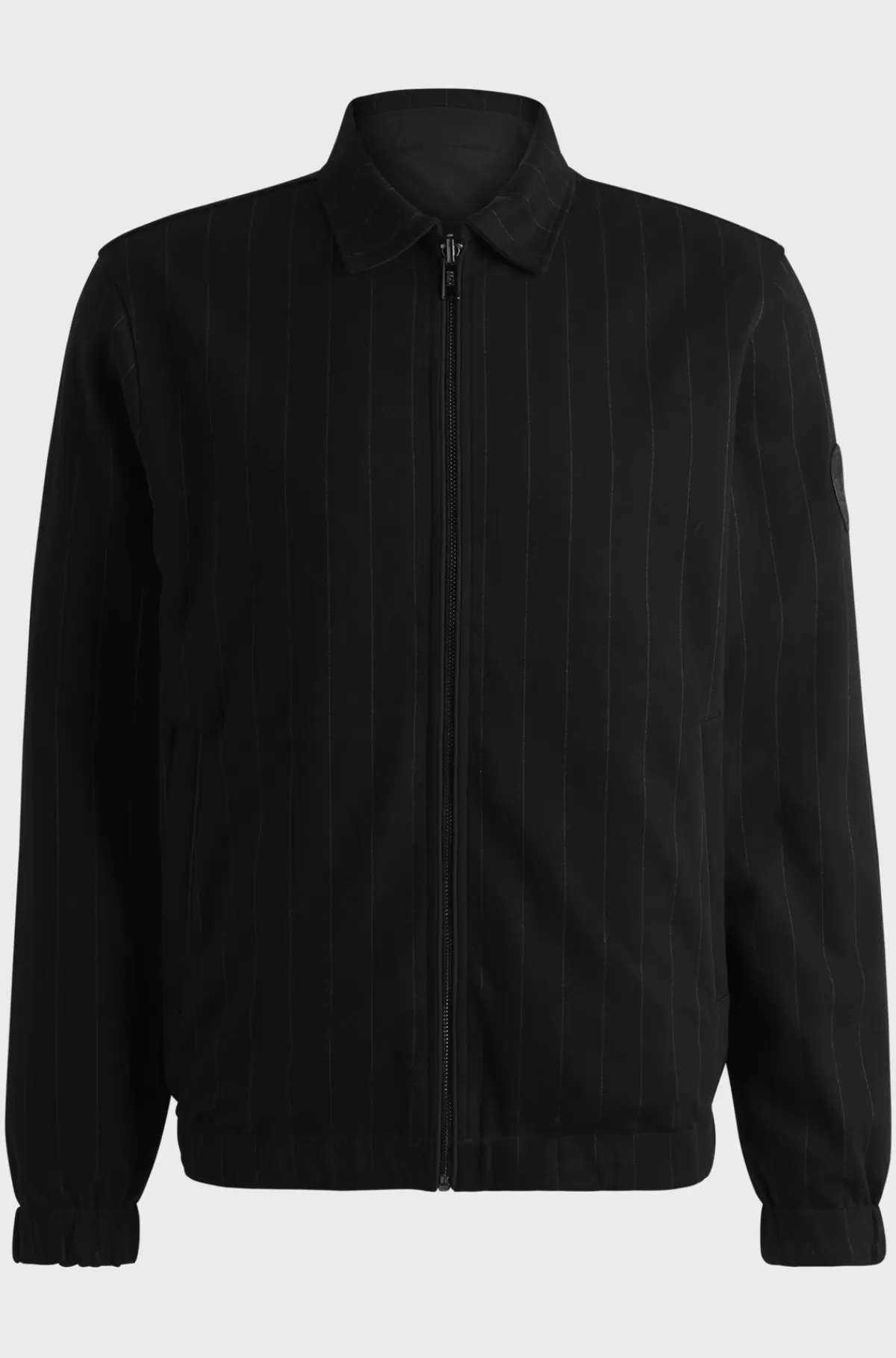 HUGO BOSS Porsche X BOSS-sweatshirt I Merceriseret Bomuld Med Nålestribet Jacquard Sort Store
