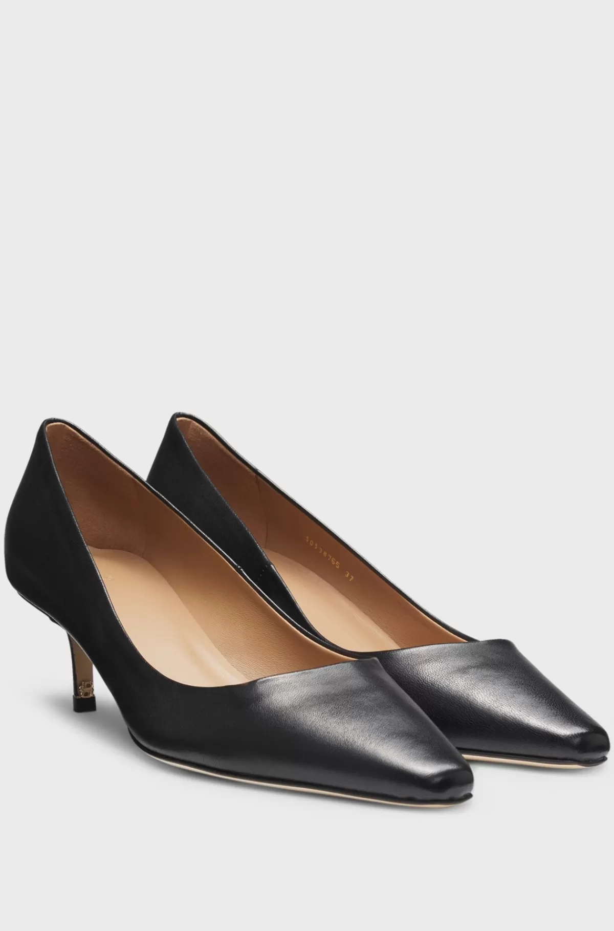 HUGO BOSS Pumps I Nappalæder Med Dobbelt B-monogram Sort Shop