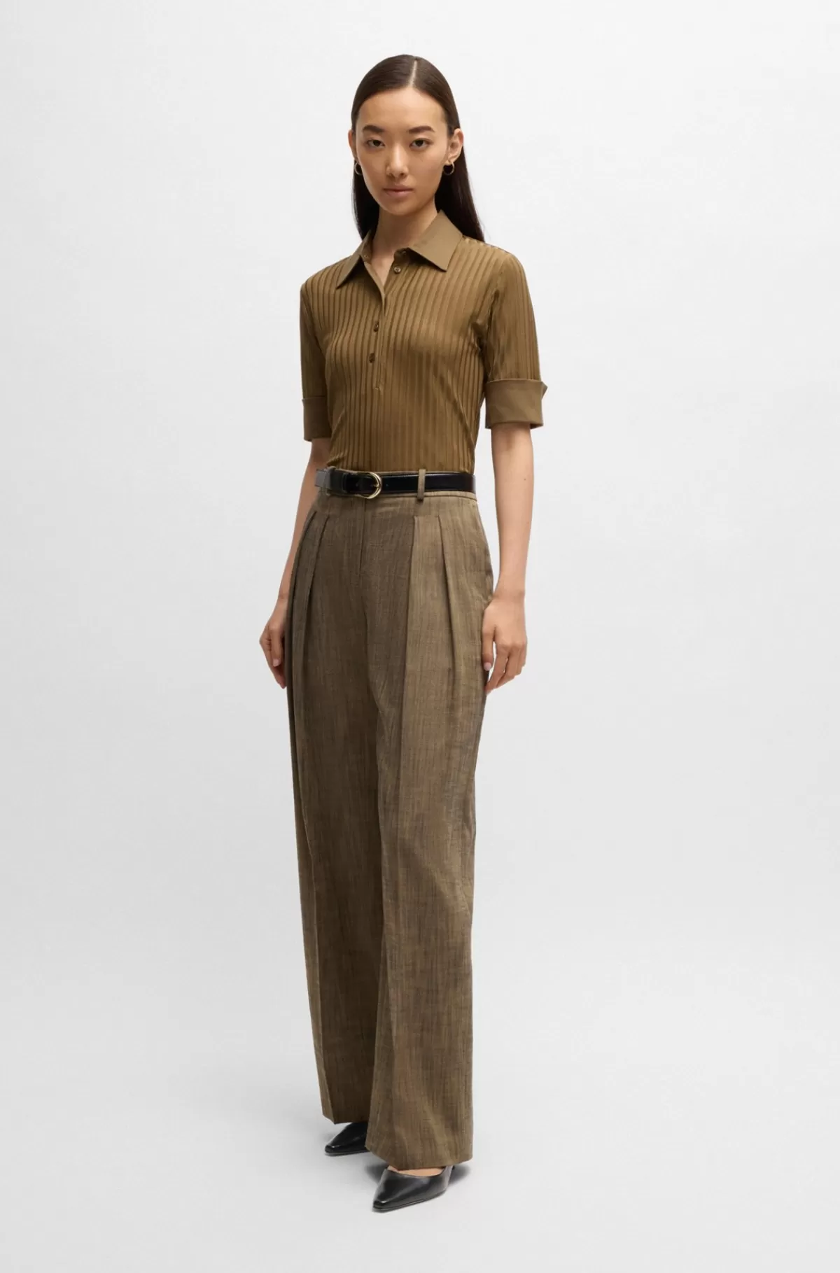 HUGO BOSS Pumps I Nappalæder Med Dobbelt B-monogram Sort Shop