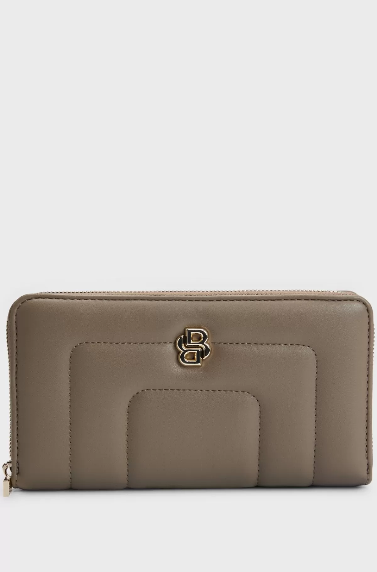 HUGO BOSS Quiltet Pung I Imiteret Læder Med Dobbelt B-monogram Brun New