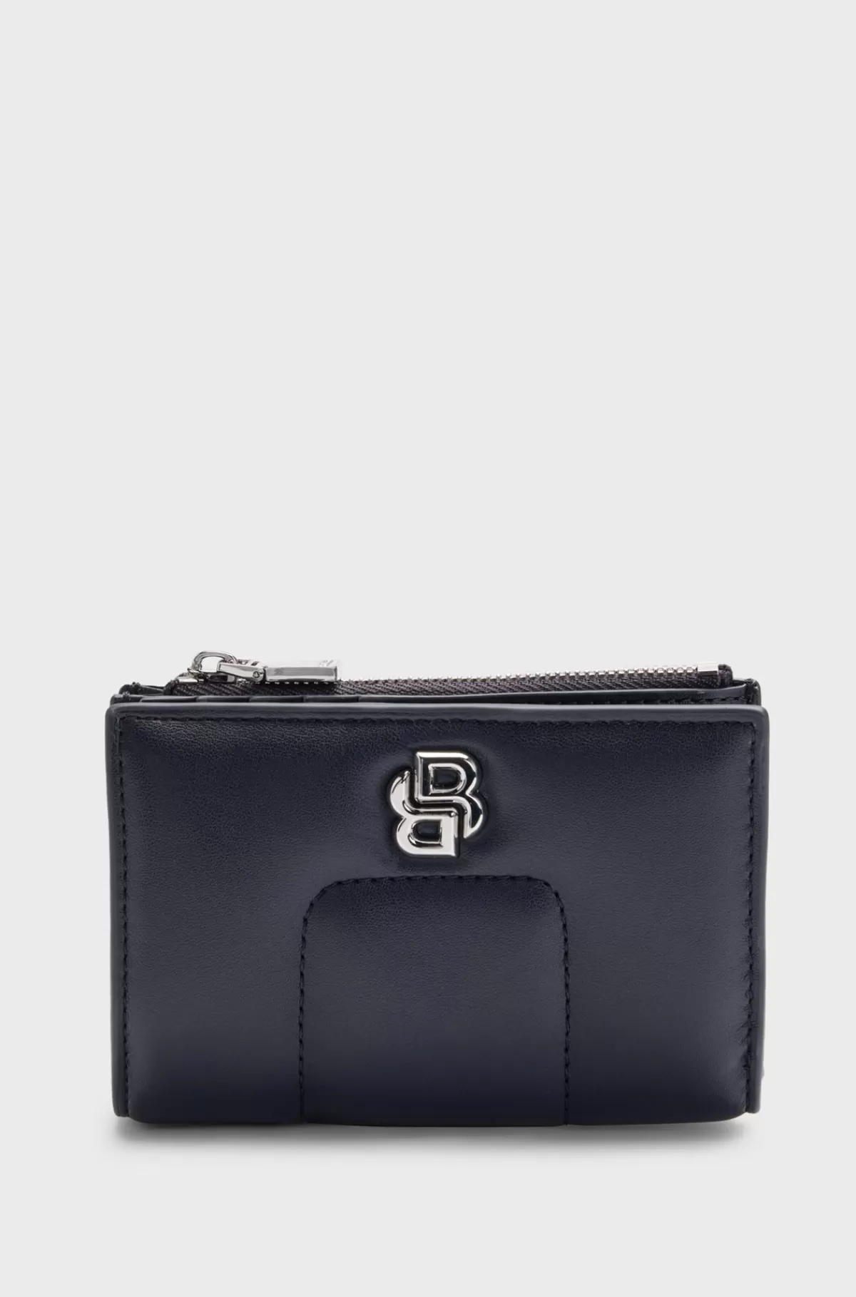 HUGO BOSS Quiltet Pung I Imiteret Læder Med Dobbelt B-monogram Mørkeblå Flash Sale
