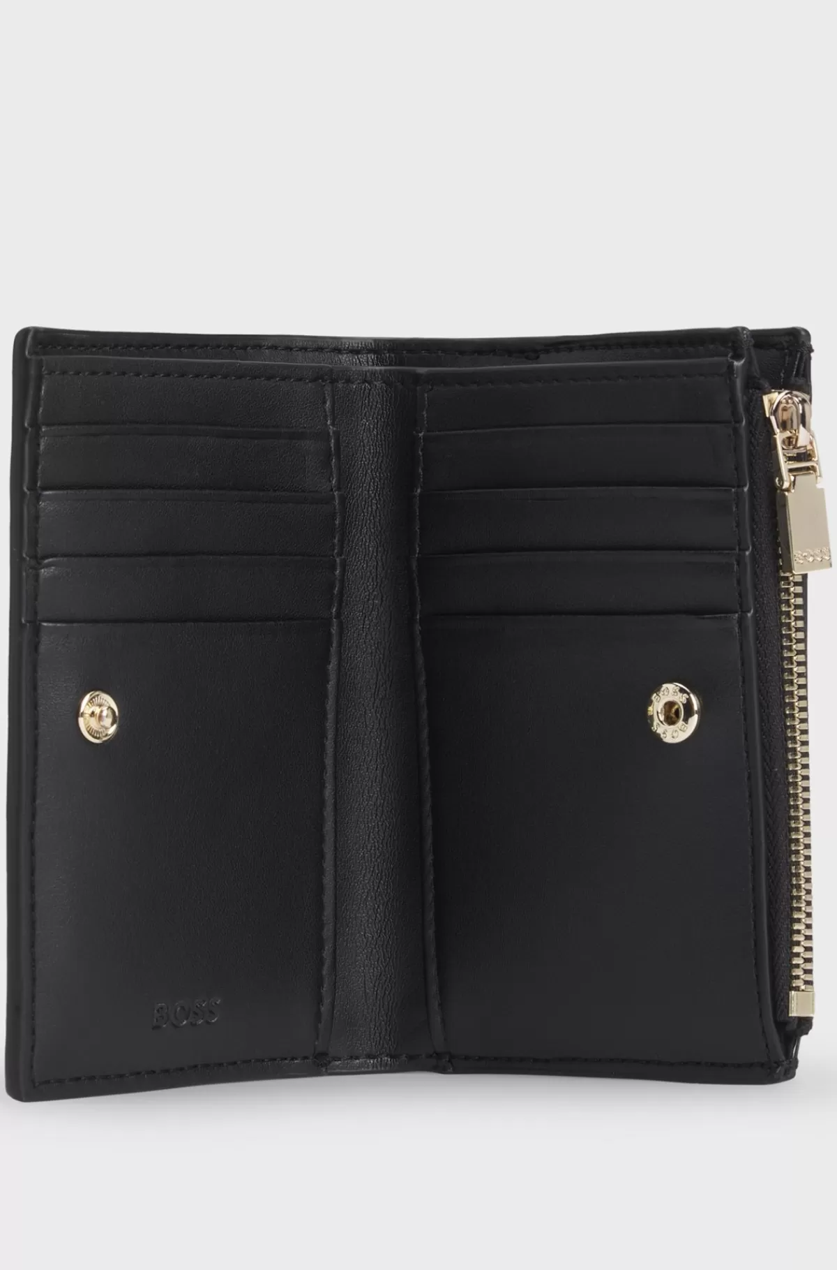HUGO BOSS Quiltet Pung I Imiteret Læder Med Dobbelt B-monogram Sort Store