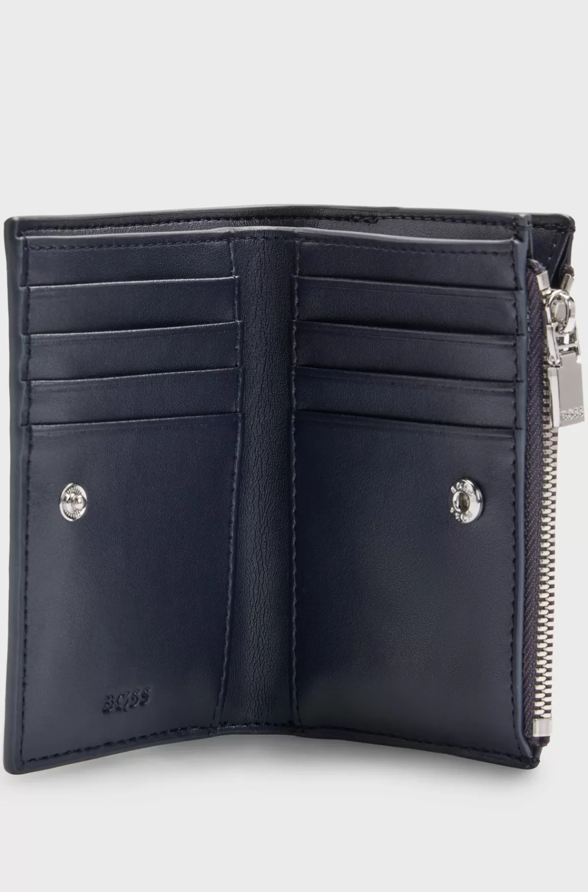 HUGO BOSS Quiltet Pung I Imiteret Læder Med Dobbelt B-monogram Mørkeblå Flash Sale
