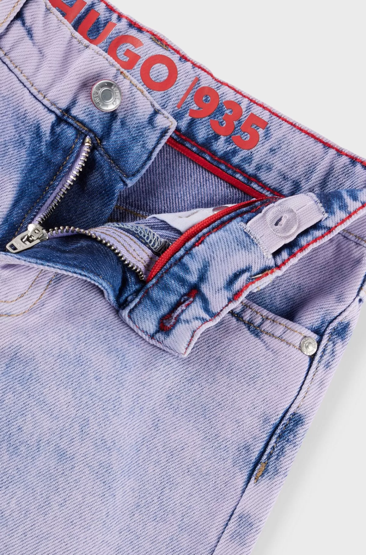 HUGO BOSS Relaxed Fit Jeans I Overfarvet, Lilla Denim Til Børn Lyslilla Cheap