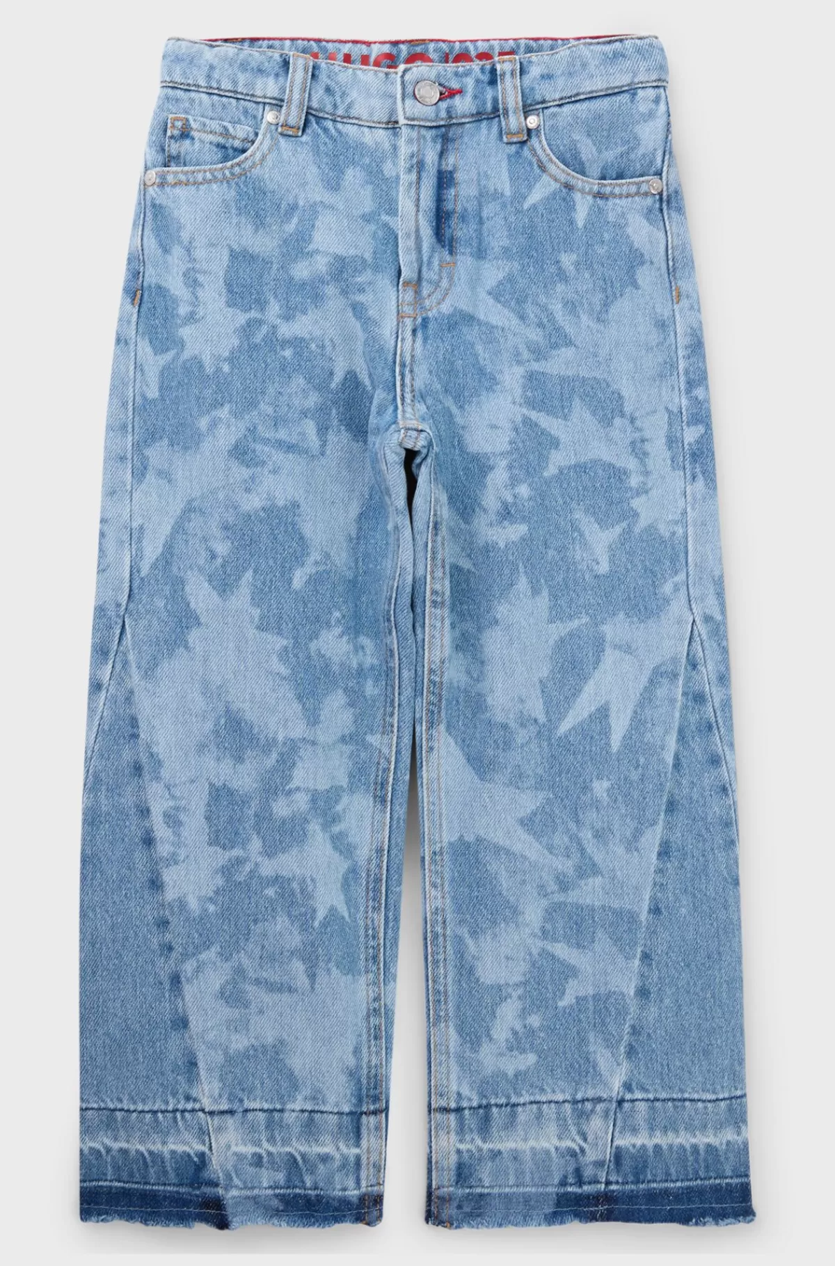 HUGO BOSS Relaxed Fit Jeans Til Børn I Bomuldsdenim Med Stjerneprint Mønstret Cheap