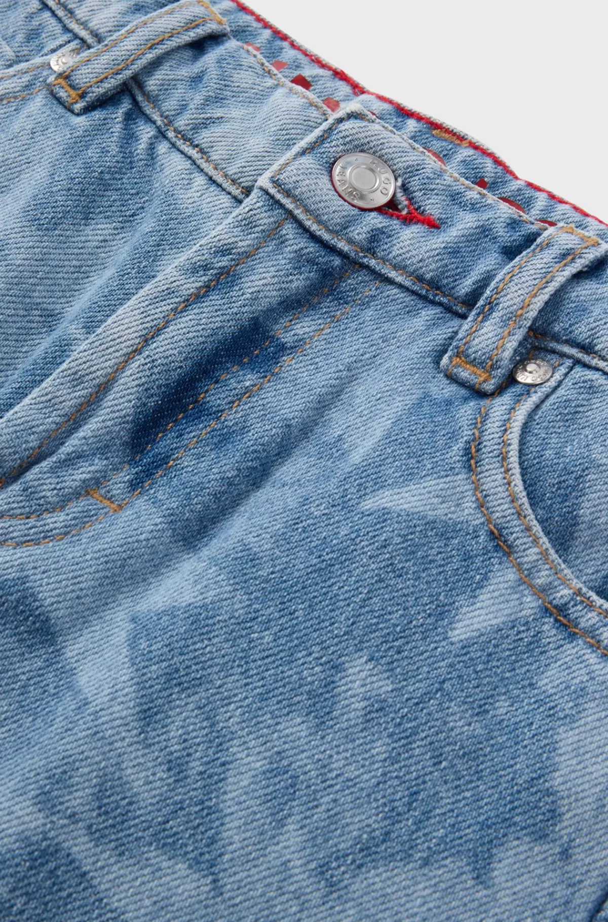 HUGO BOSS Relaxed Fit Jeans Til Børn I Bomuldsdenim Med Stjerneprint Mønstret Cheap