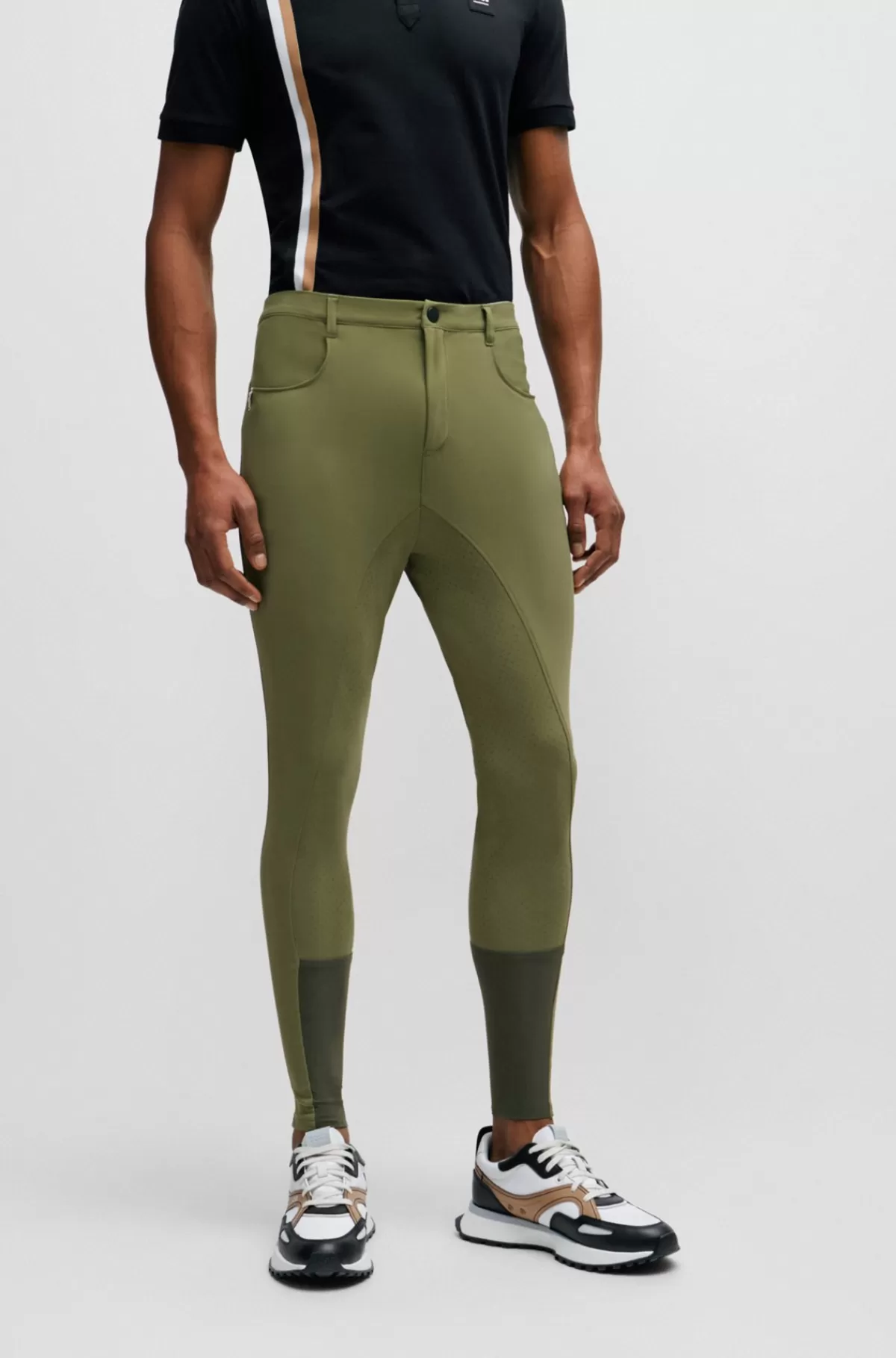 HUGO BOSS Ridebukser Til Hestesport Med Fuldskind Lysegrøn Discount