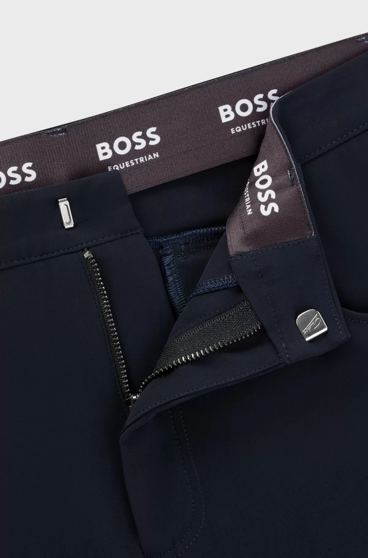 HUGO BOSS Ridebukser Til Hestesport Med Fuldskind Mørkeblå Hot