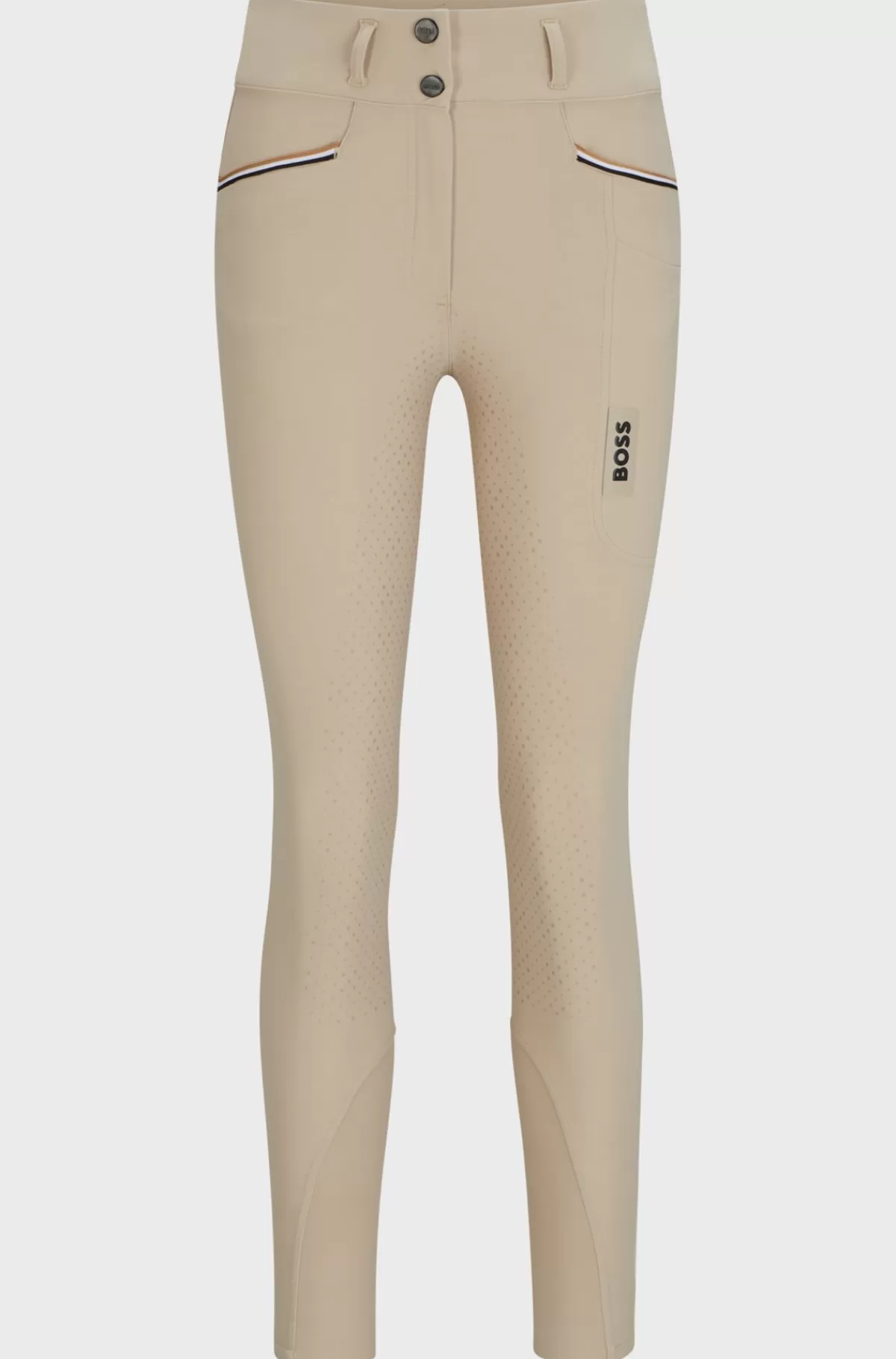 HUGO BOSS Ridebukser Til Hestesport Med Full-grip Og Ekstra Stræk Beige Best