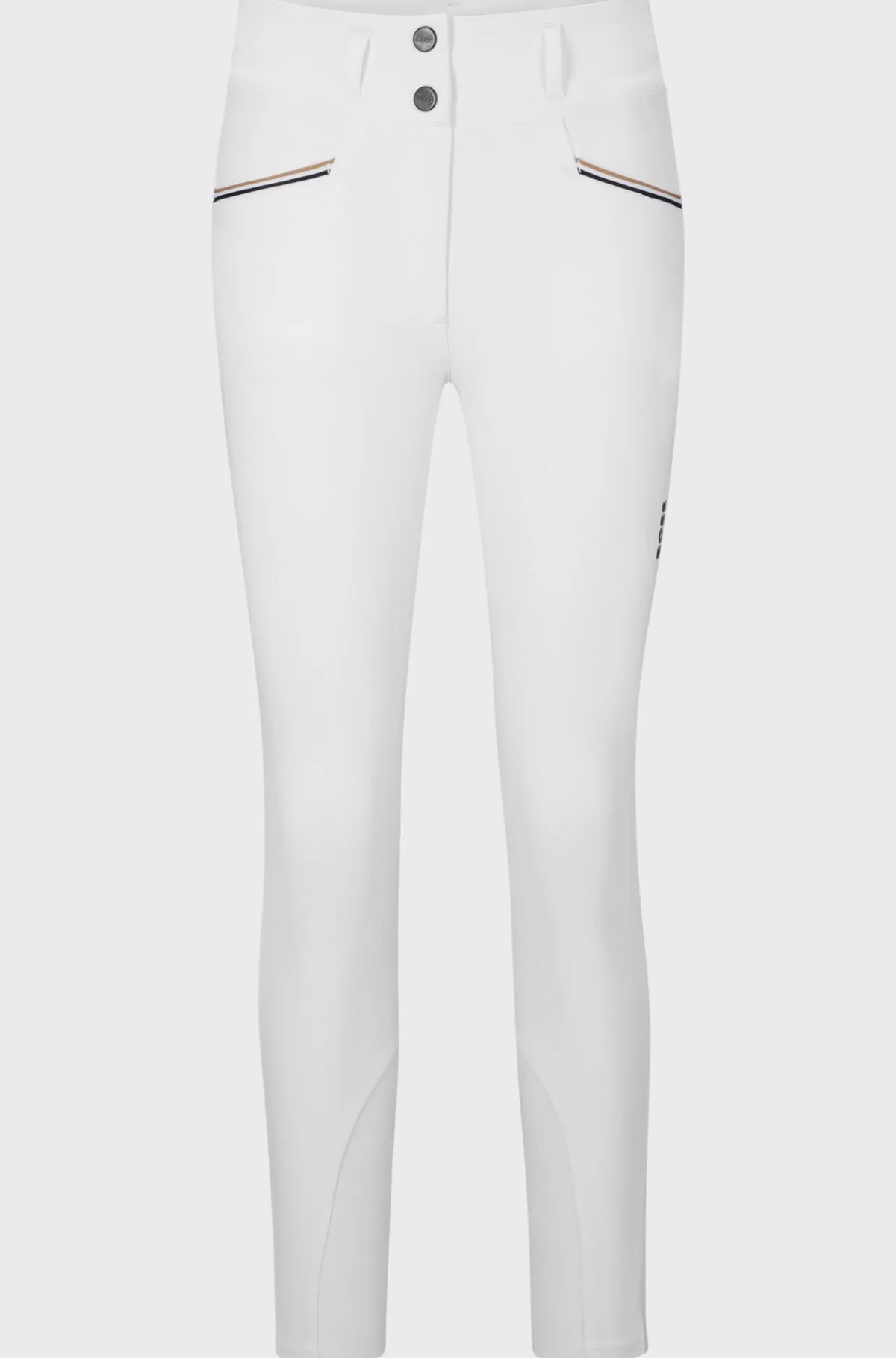 HUGO BOSS Ridebukser Til Hestesport Med Full-grip Og Ekstra Stræk Hvid Clearance