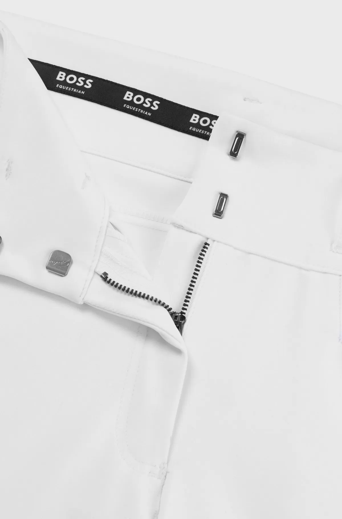 HUGO BOSS Ridebukser Til Hestesport Med Full-grip Og Ekstra Stræk Hvid Clearance