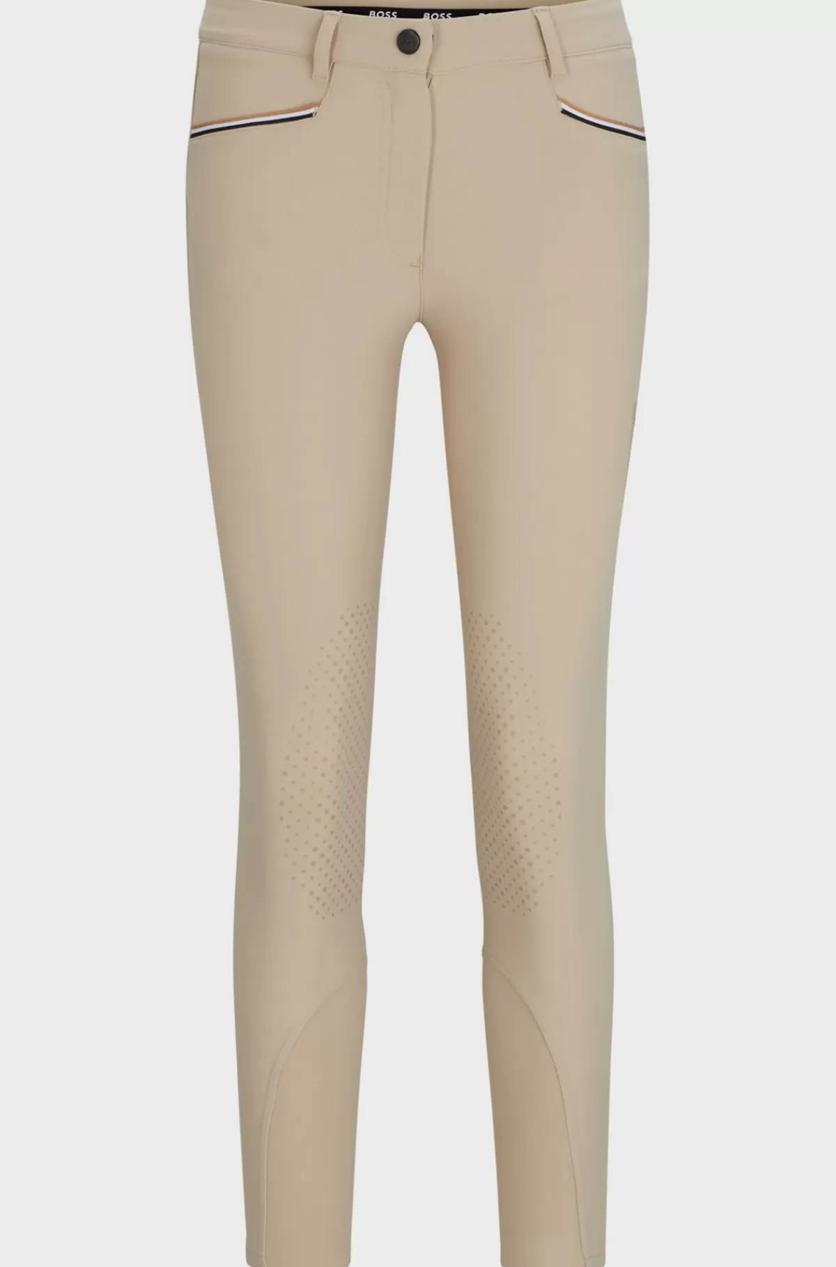 HUGO BOSS Ridebukser Til Hestesport Med Knægrip Og Ekstra Stræk Beige Cheap