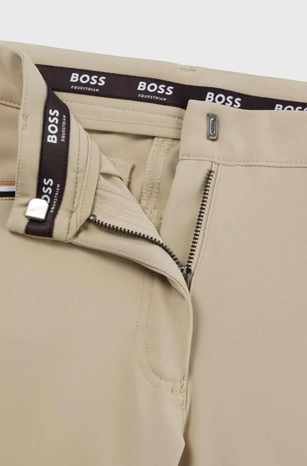 HUGO BOSS Ridebukser Til Hestesport Med Knægrip Og Ekstra Stræk Beige Cheap