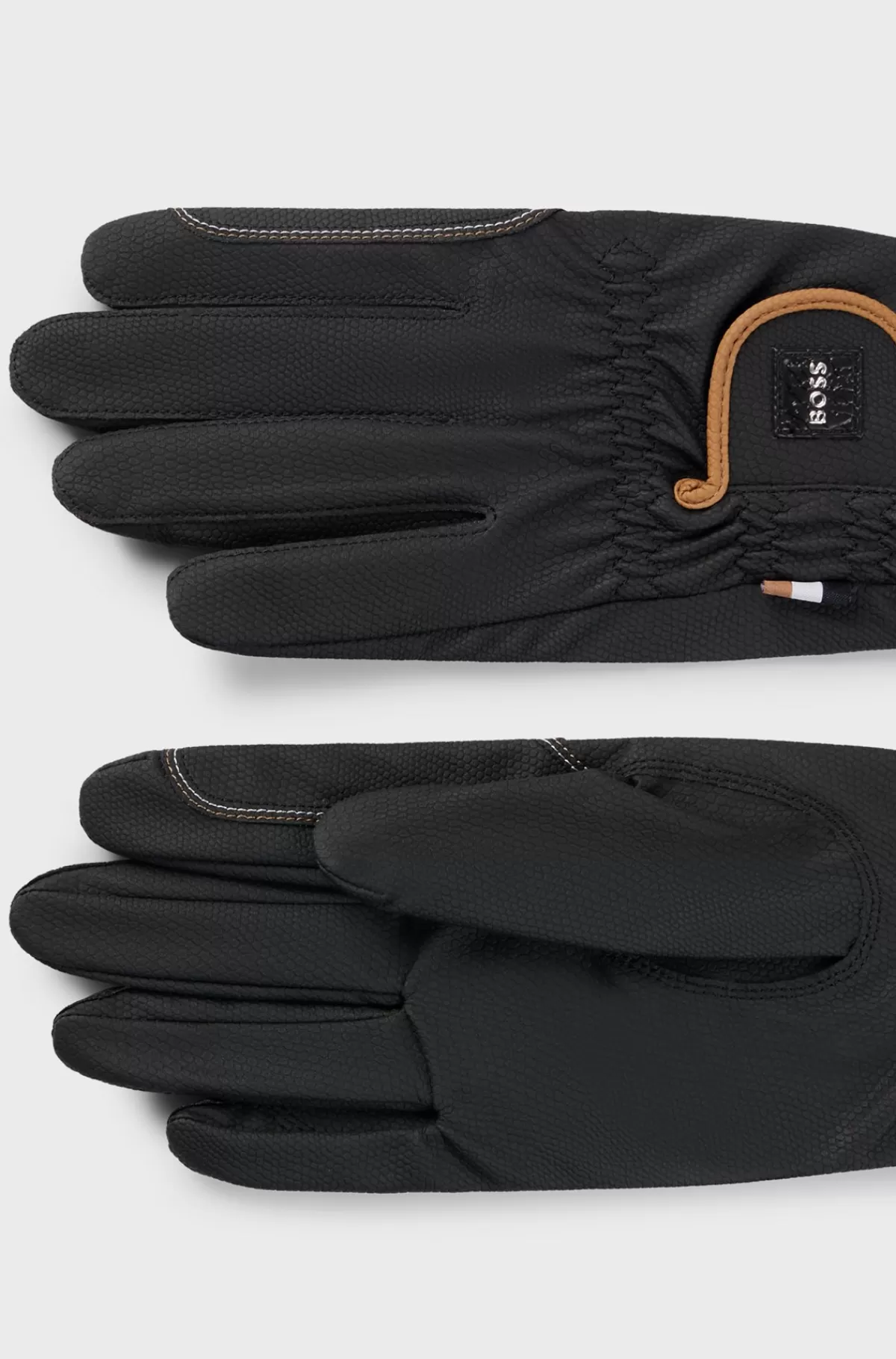 HUGO BOSS Ridehandsker Til Hestesport I Imiteret Læder Sort Flash Sale