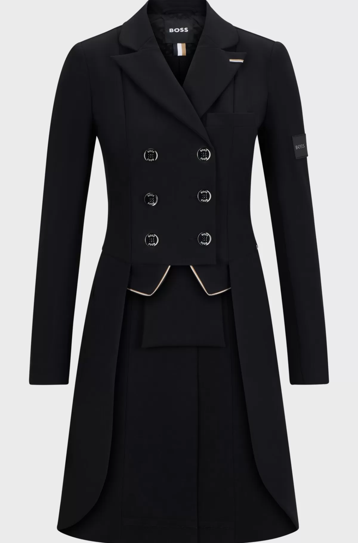 HUGO BOSS Ridejakke Med Justerbare Vægte I Frakkehalerne Sort Store