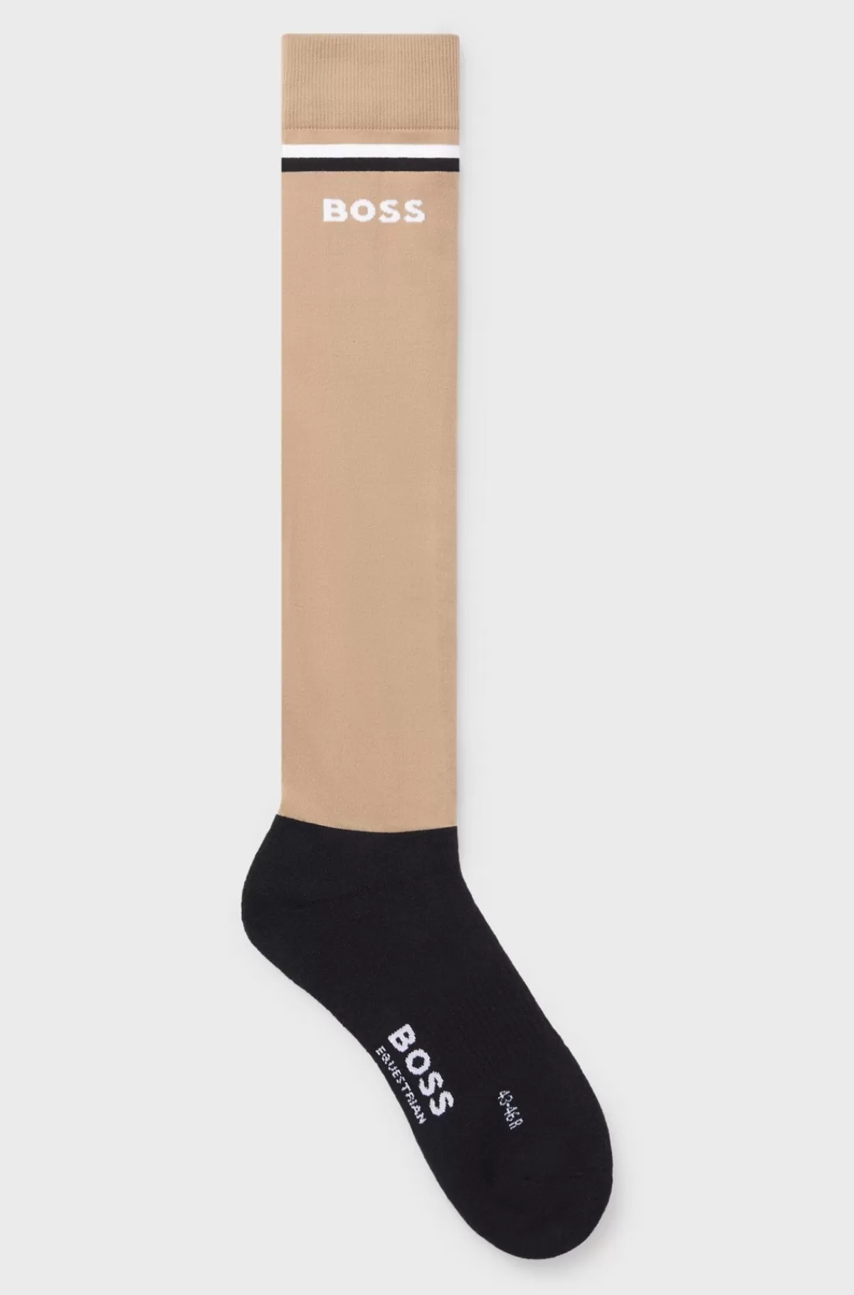 HUGO BOSS Ridesokker Til Hestesport Med Signaturstriber Og Logo Beige Cheap