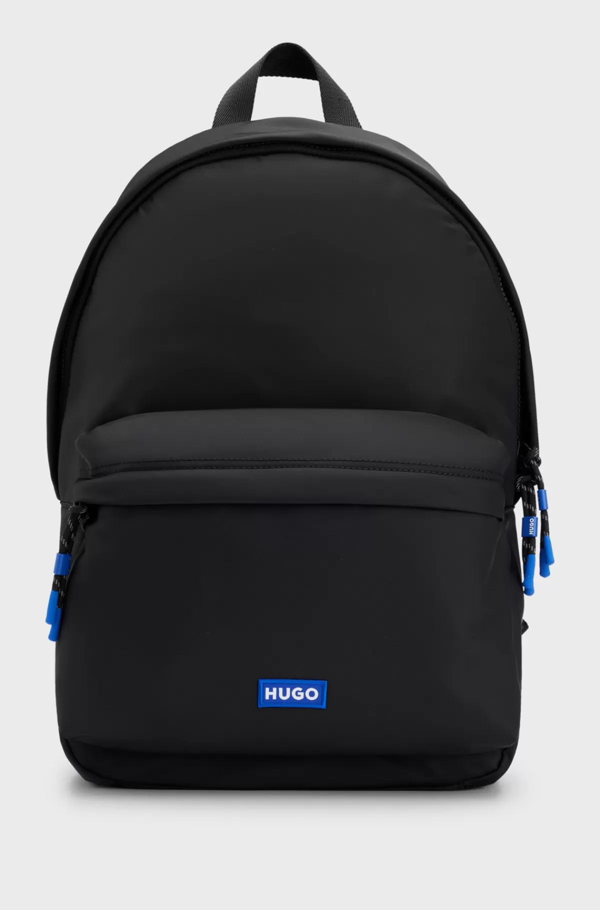 HUGO BOSS Rygsæk I Twill Med Blå Logomærkat Sort Best Sale