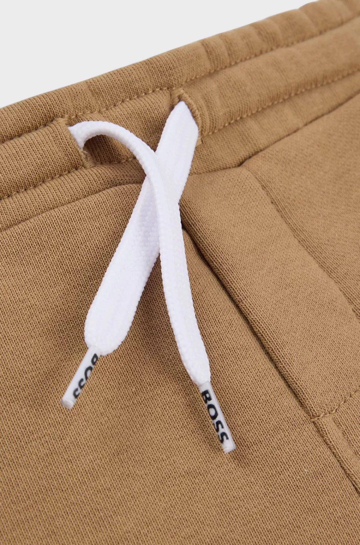 HUGO BOSS Shorts Til Børn I Fleece Med Lodret Logoprint Brun Discount
