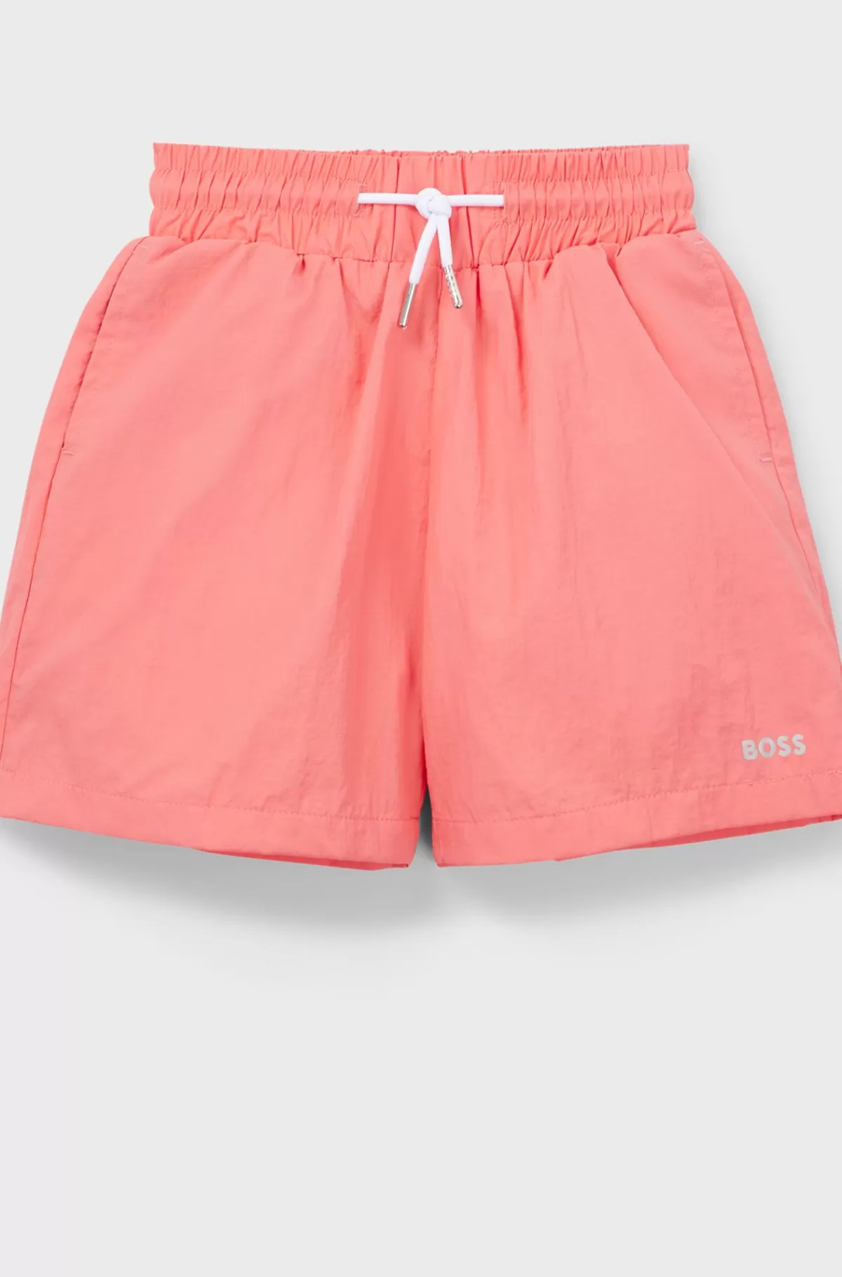 HUGO BOSS Shorts Til Børn Med Logo Med Metallisk Effekt Lyserød Online