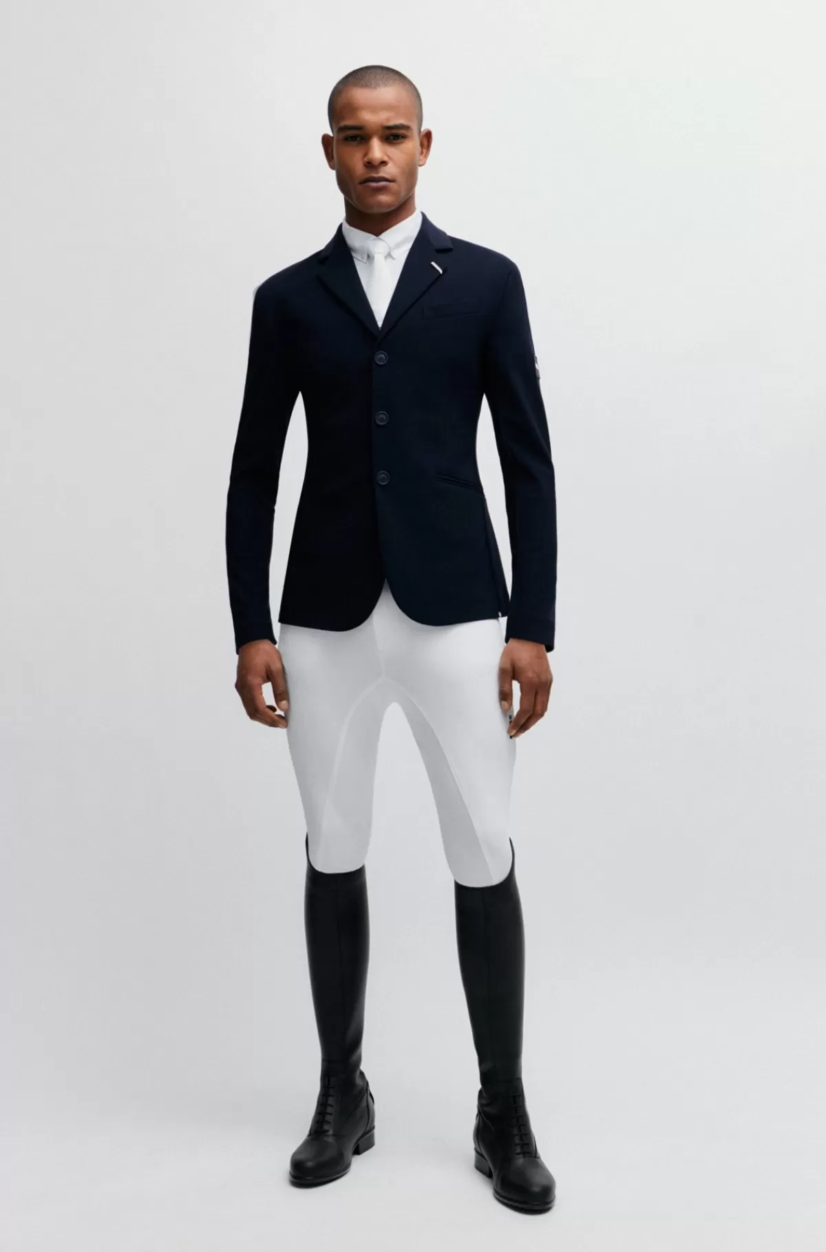 HUGO BOSS Showskjorte Til Hestesport Med Skulderindsats Og Logo Hvid Cheap