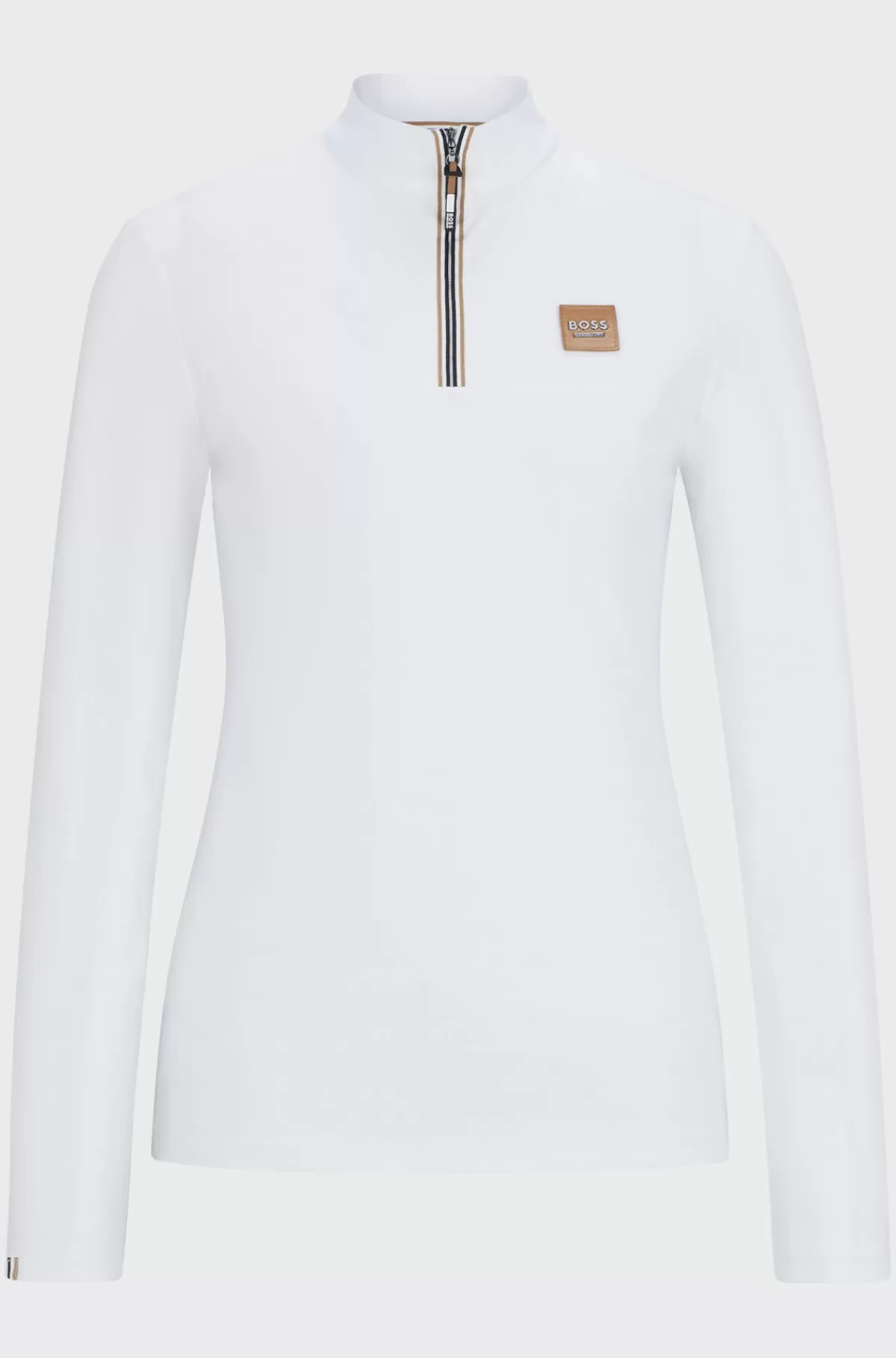 HUGO BOSS Showtop Til Hestesport I Stof Med Ekstra Stræk Hvid Fashion