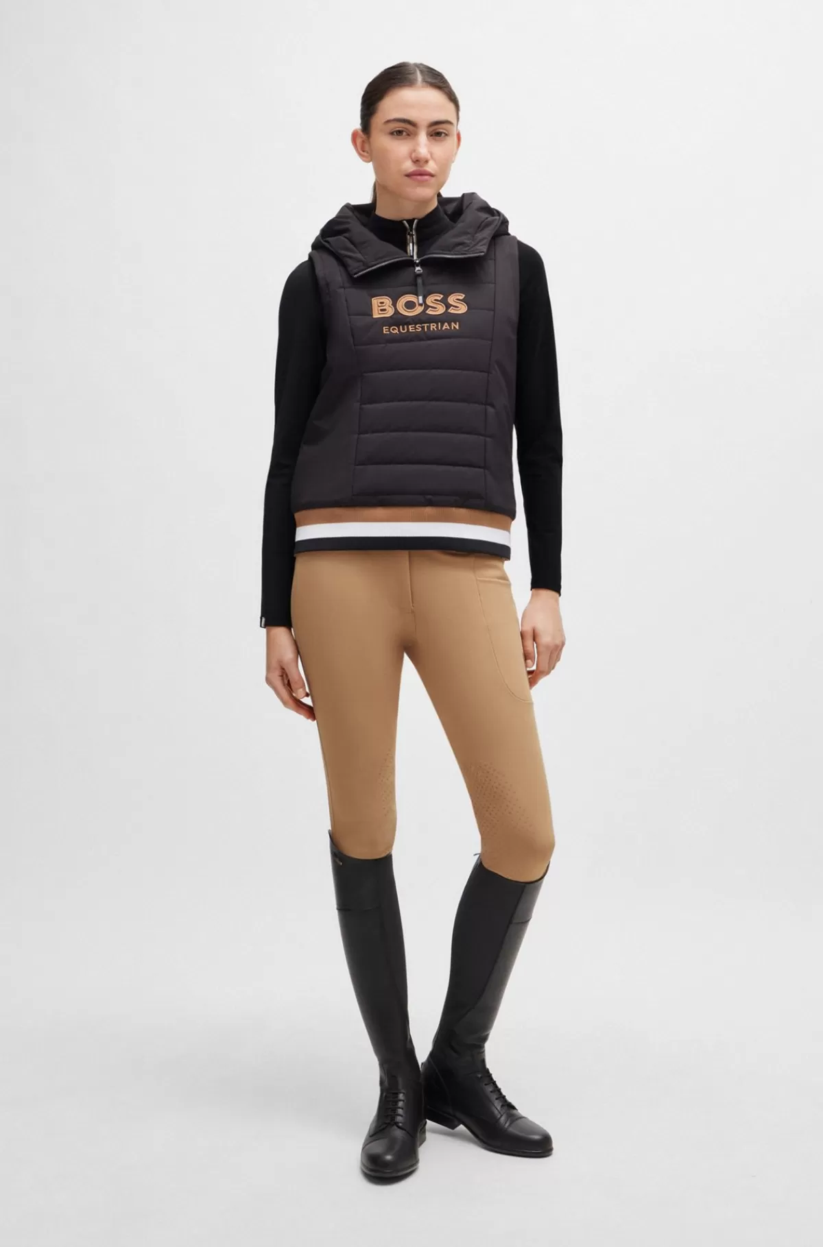 HUGO BOSS Showtop Til Hestesport I Stof Med Ekstra Stræk Sort Flash Sale