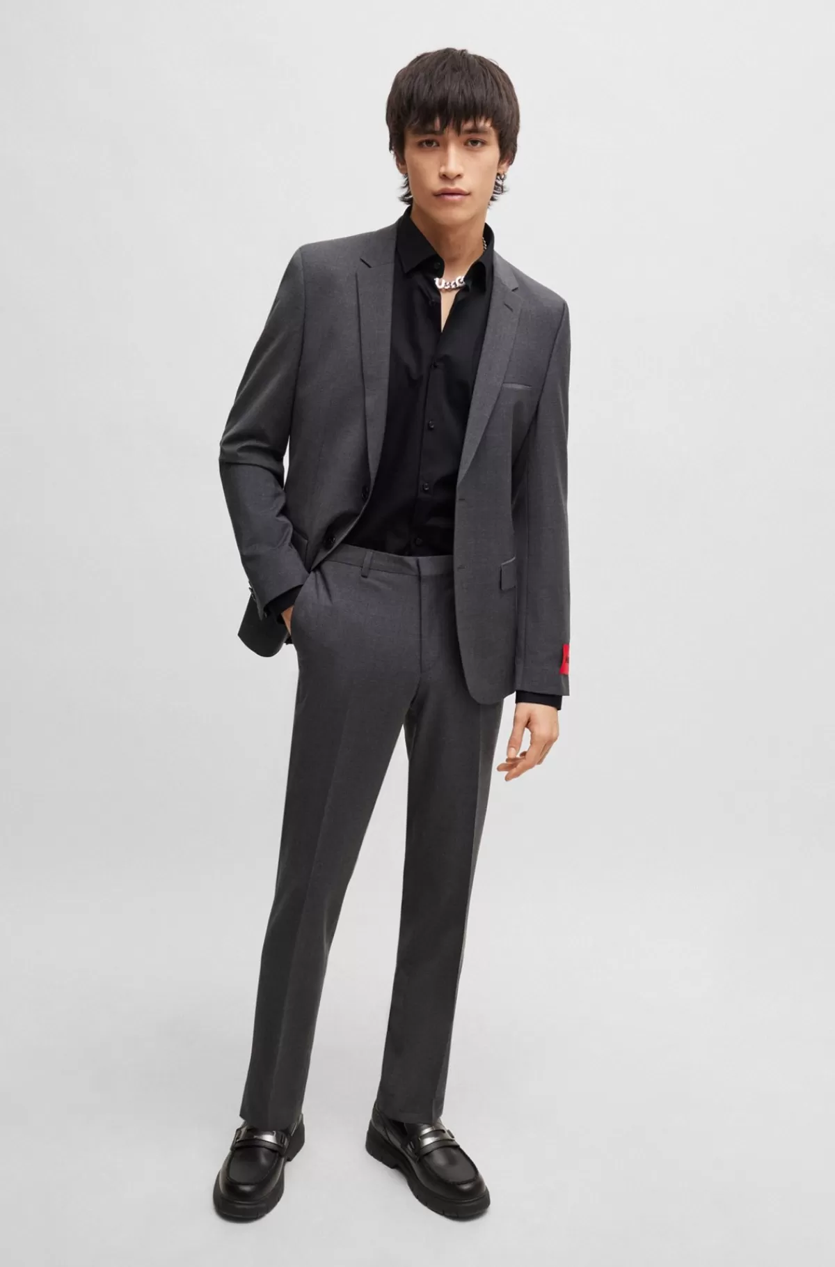 HUGO BOSS Skjorte I Slank Pasform I Bomuldspoplin, Der Er Let At Stryge Sort Flash Sale
