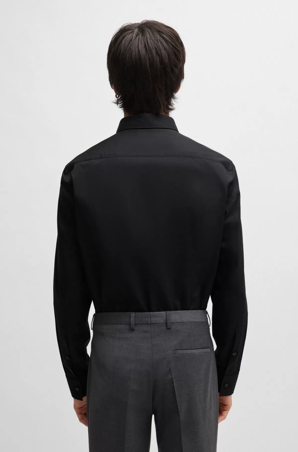 HUGO BOSS Skjorte I Slank Pasform I Bomuldspoplin, Der Er Let At Stryge Sort Flash Sale