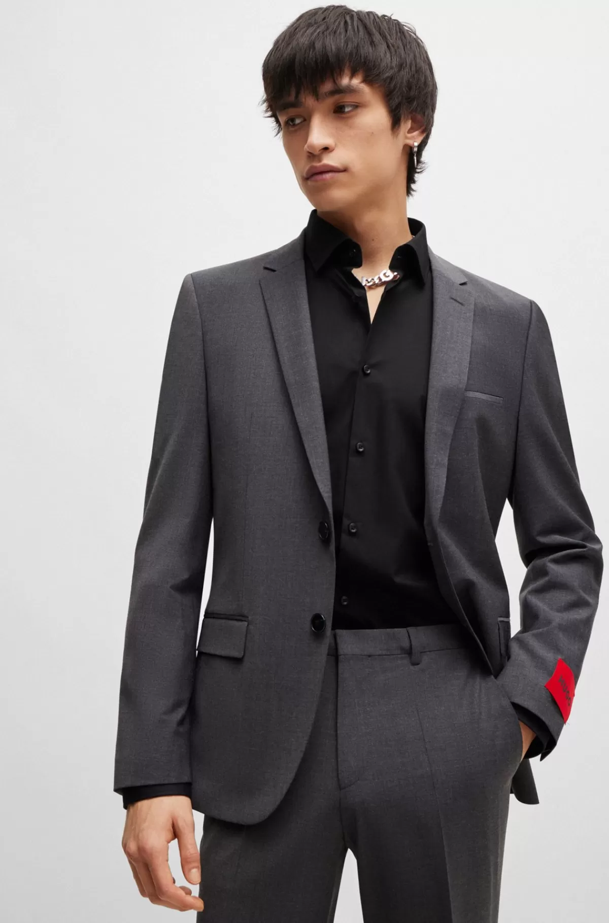 HUGO BOSS Skjorte I Slank Pasform I Bomuldspoplin, Der Er Let At Stryge Sort Flash Sale