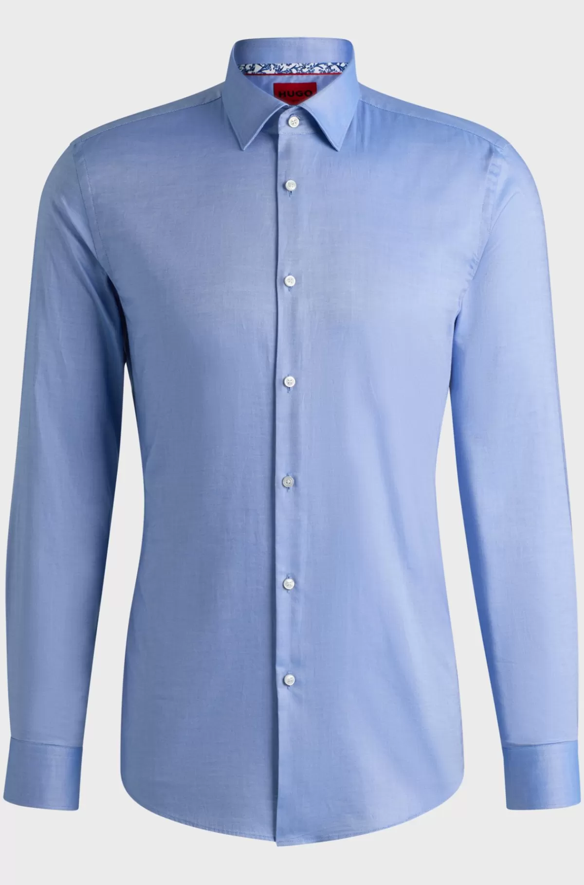 HUGO BOSS Skjorte Med Slim Fit I Strygelet Oxford-bomuld Lyseblå Best Sale