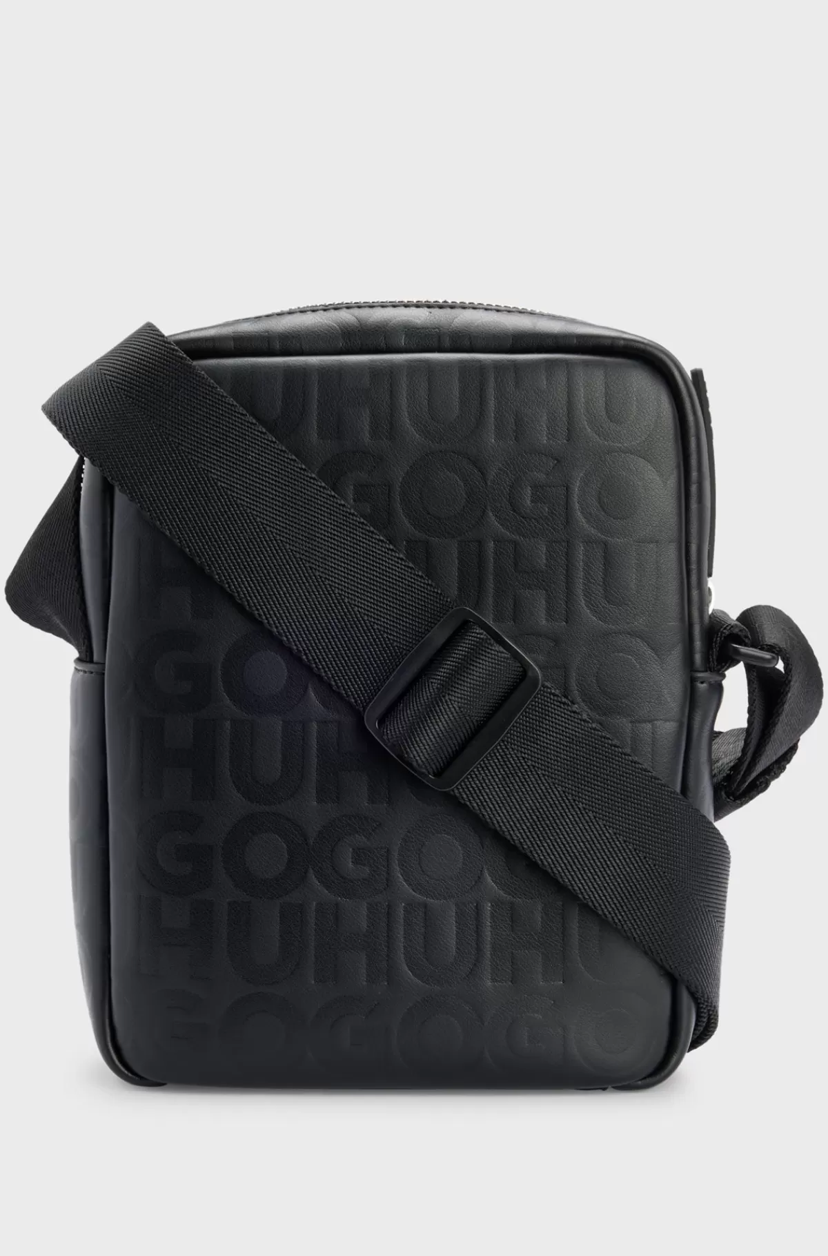 HUGO BOSS Skuldertaske I Kunstlæder Med Gentaget Logografik Sort Shop