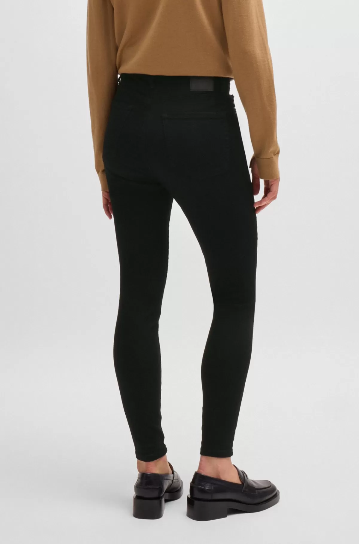 HUGO BOSS Slim Fit Jeans I Stay Black-denim Med Kraftig Stræk Sort Cheap