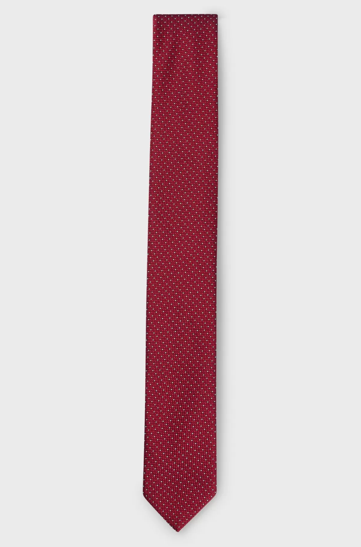 HUGO BOSS Slips I Silkeblanding Med Jacquardvævede Mikroprikker Lyserød mønstret Fashion