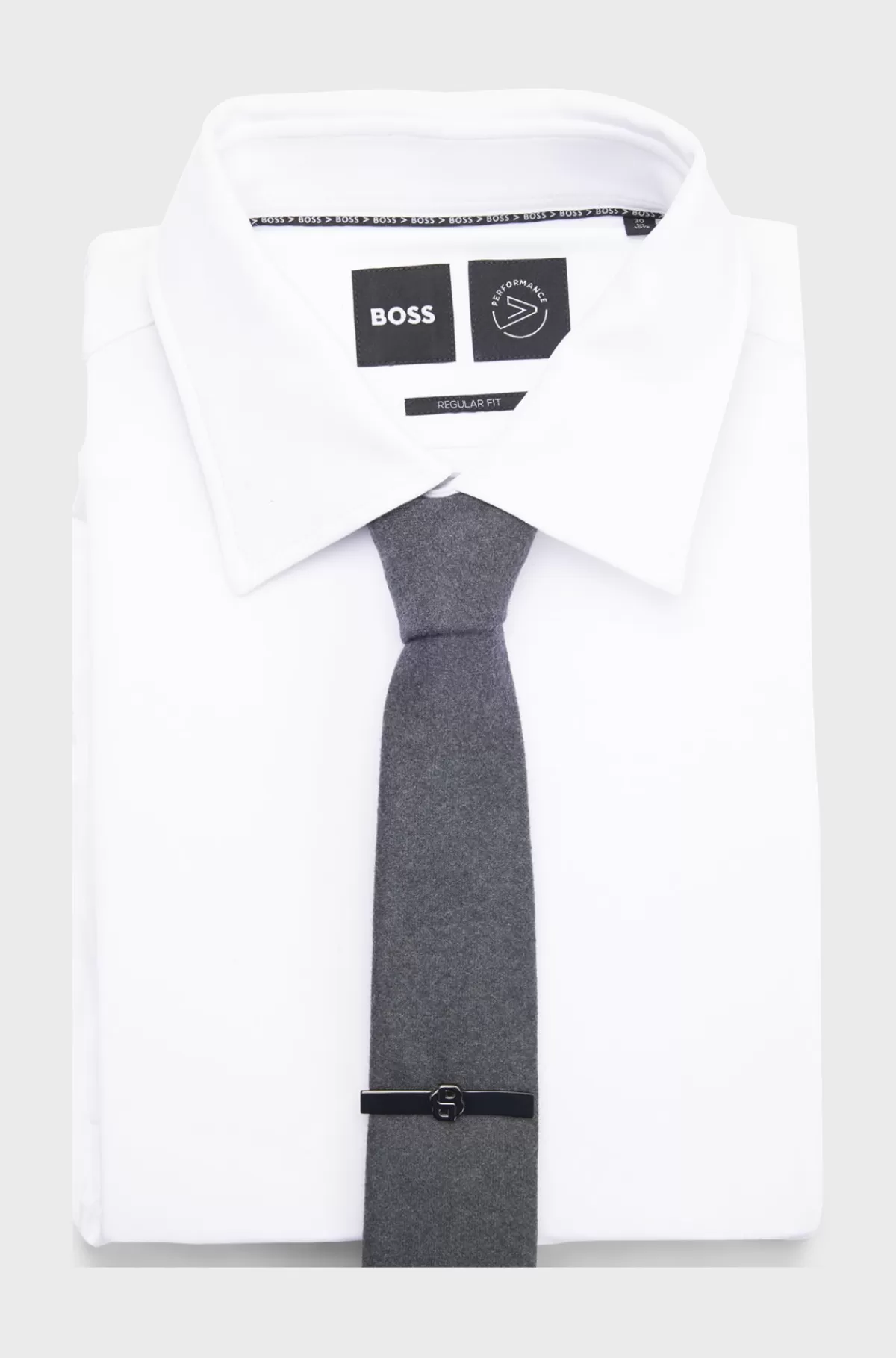 HUGO BOSS Slipseklemme I Messing Med Dobbelt B-monogram Sort Shop