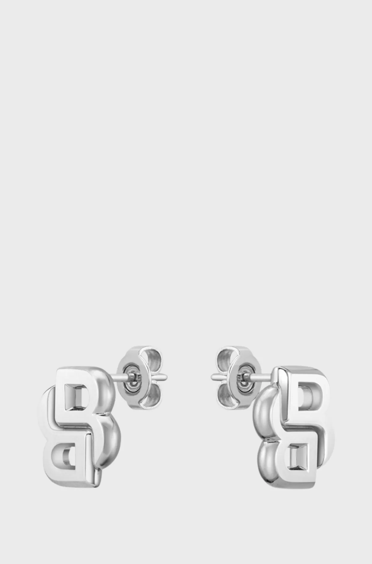 HUGO BOSS farvede øreringe Med Double B-monogram Sølv Best Sale